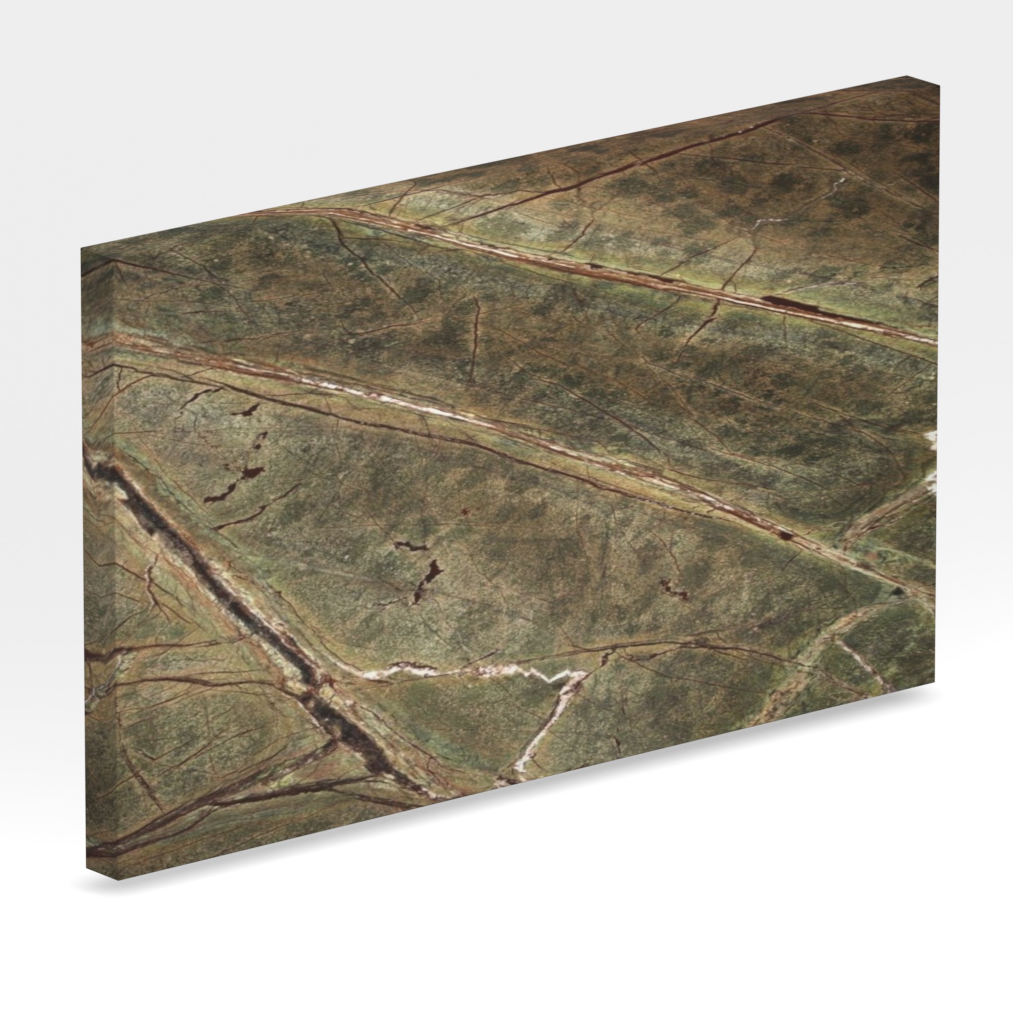 Rendu 3D de la tranche du coloris Rain Forest Green en Marbre