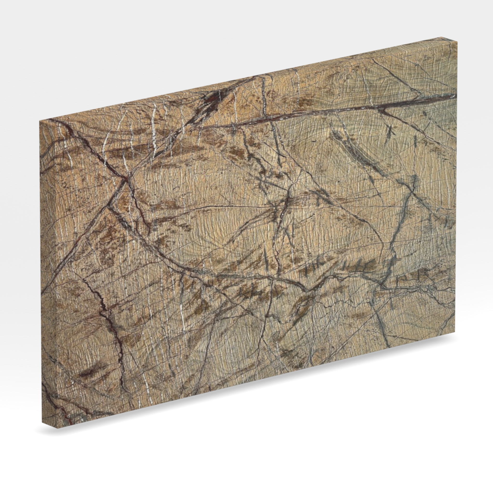 Rendu 3D de la tranche du coloris Rain Forest Yellow en Marbre
