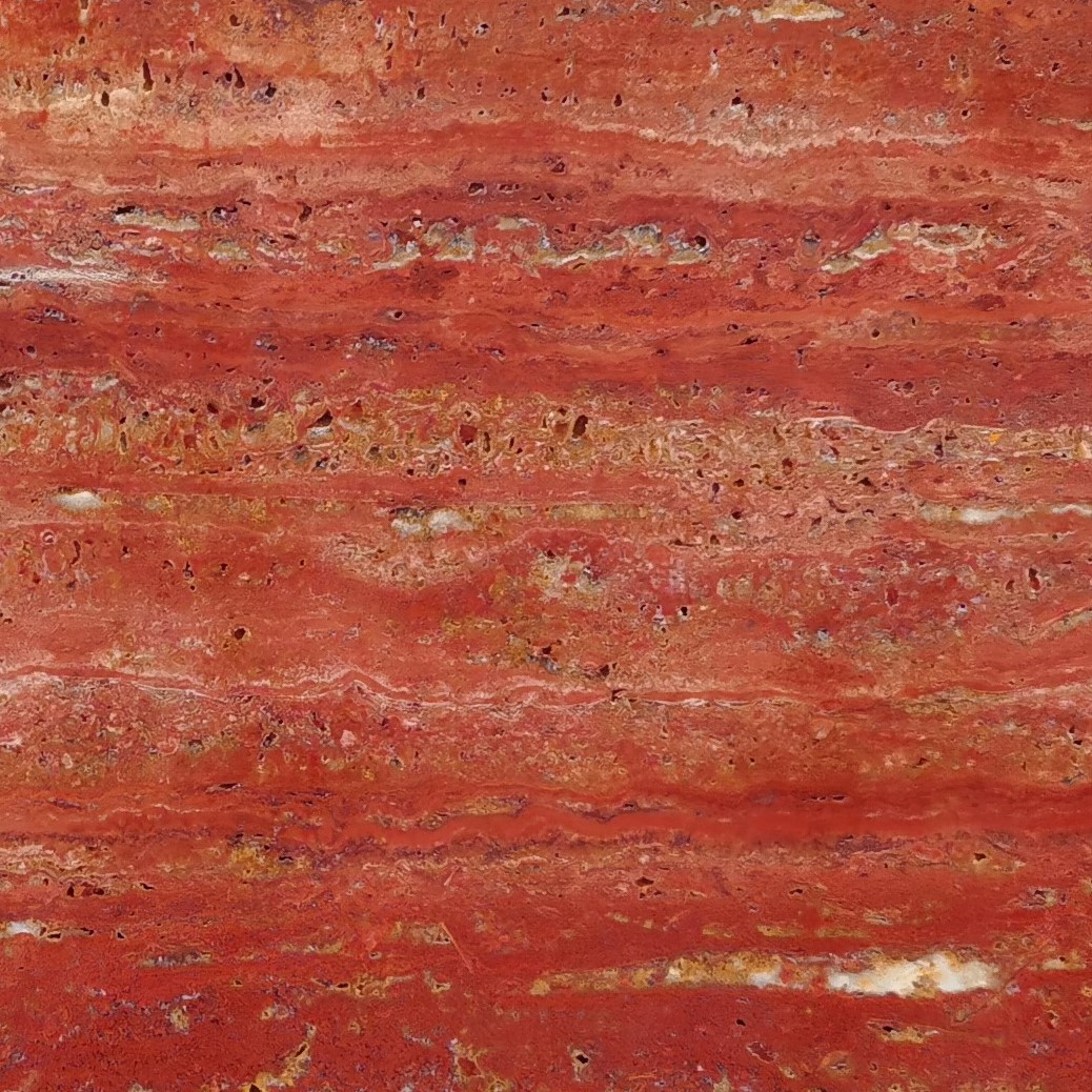 Echantillon d'image du coloris : Red Travertino | Resine transparente ou couleur