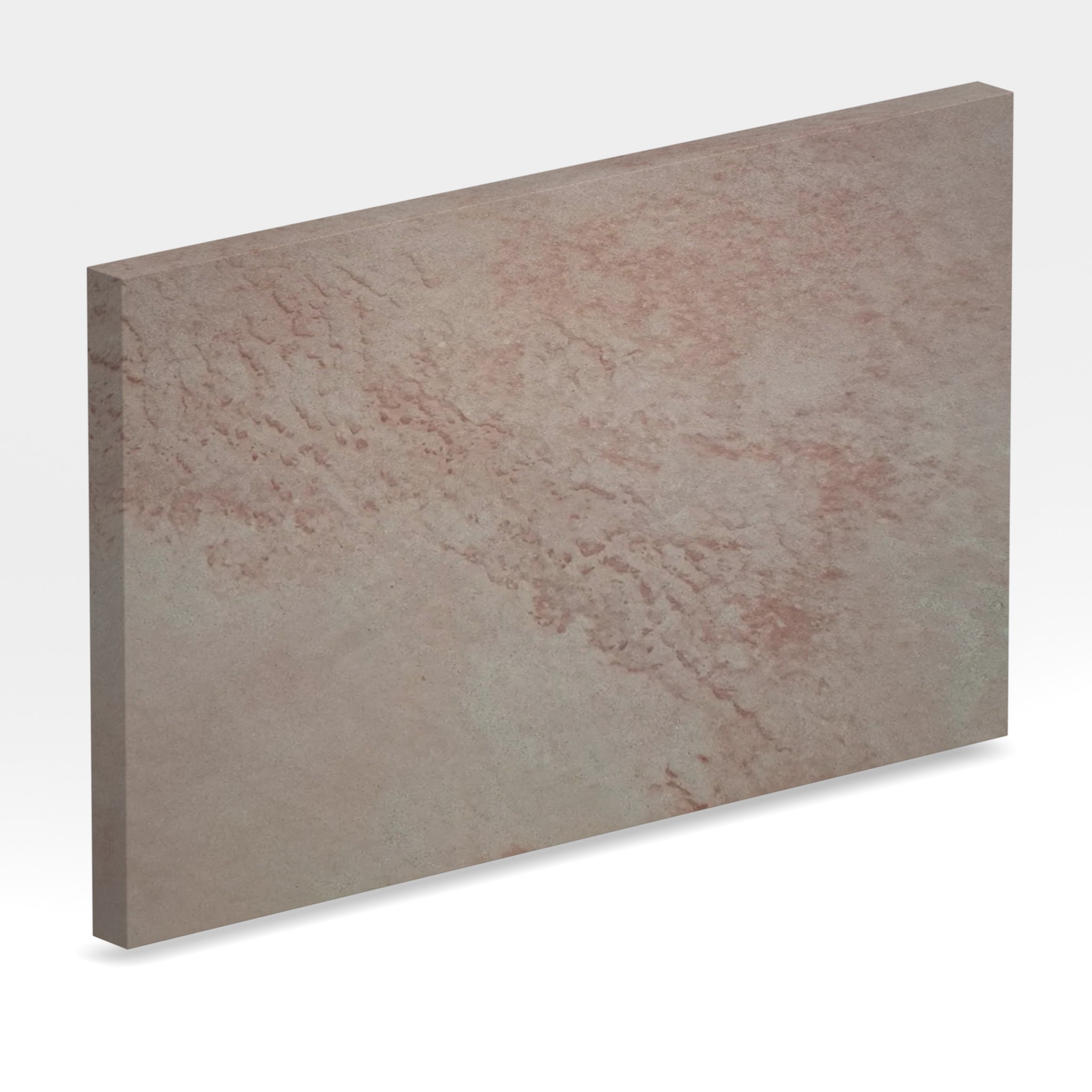 Rendu 3D de la tranche du coloris Rosa Tea en Marbre