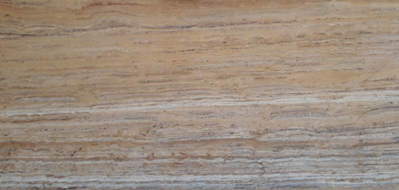 Épaisseur et finition de tranche du coloris Travertino Dourado | Resine transparente ou couleur en Marbre