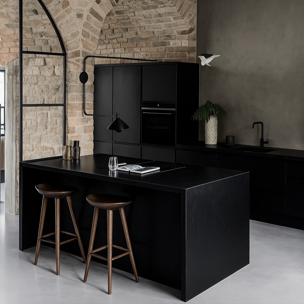 Réalisation n°1 du plan de travail Black Feeling en Marbre
