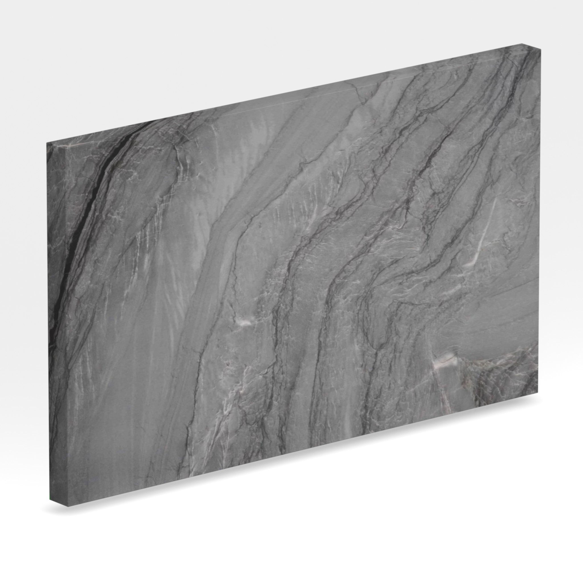 Rendu 3D de la tranche du coloris Platino en Quartzite Sensa