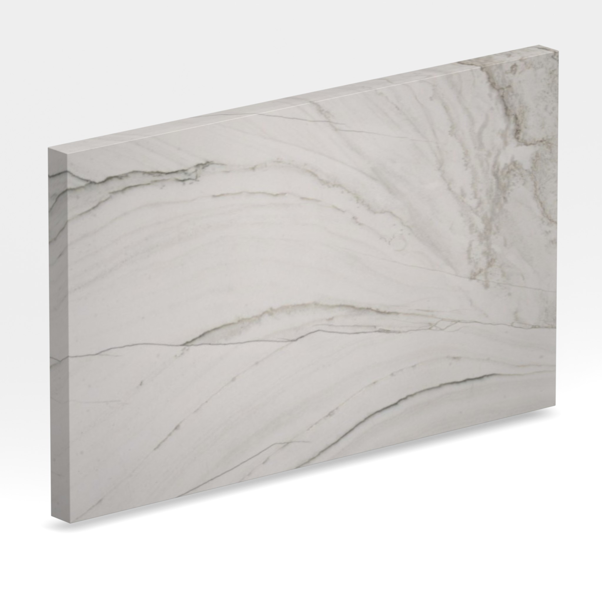 Rendu 3D de la tranche du coloris White Macaubas en Quartzite Sensa
