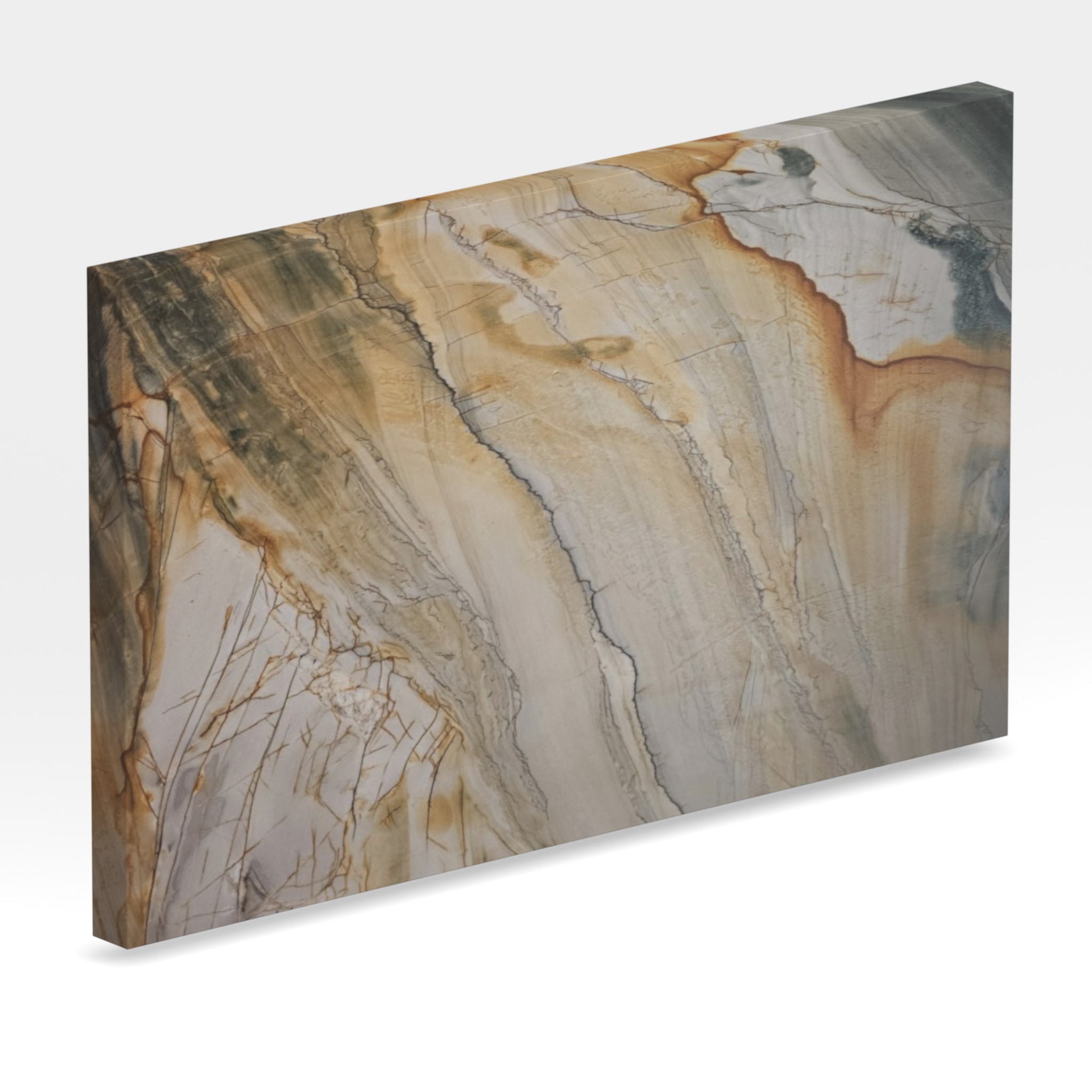 Rendu 3D de la tranche du coloris Polaris Gold en Quartzite Texta