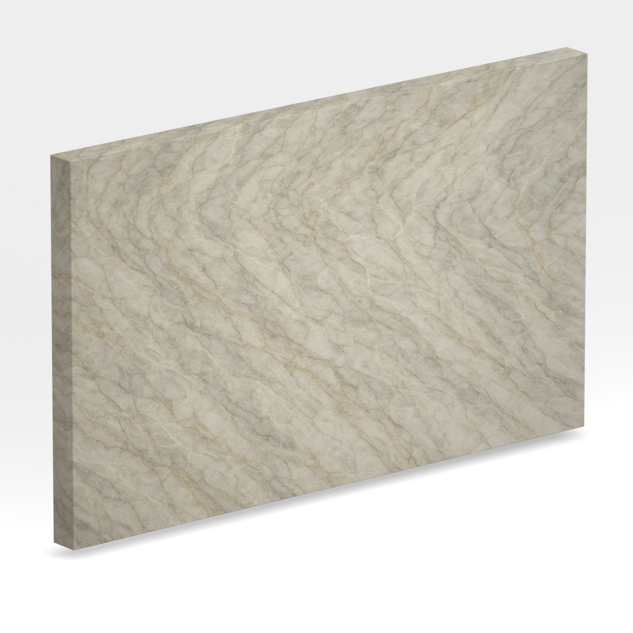 Rendu 3D de la tranche du coloris Sea Pearl en Quartzite Texta