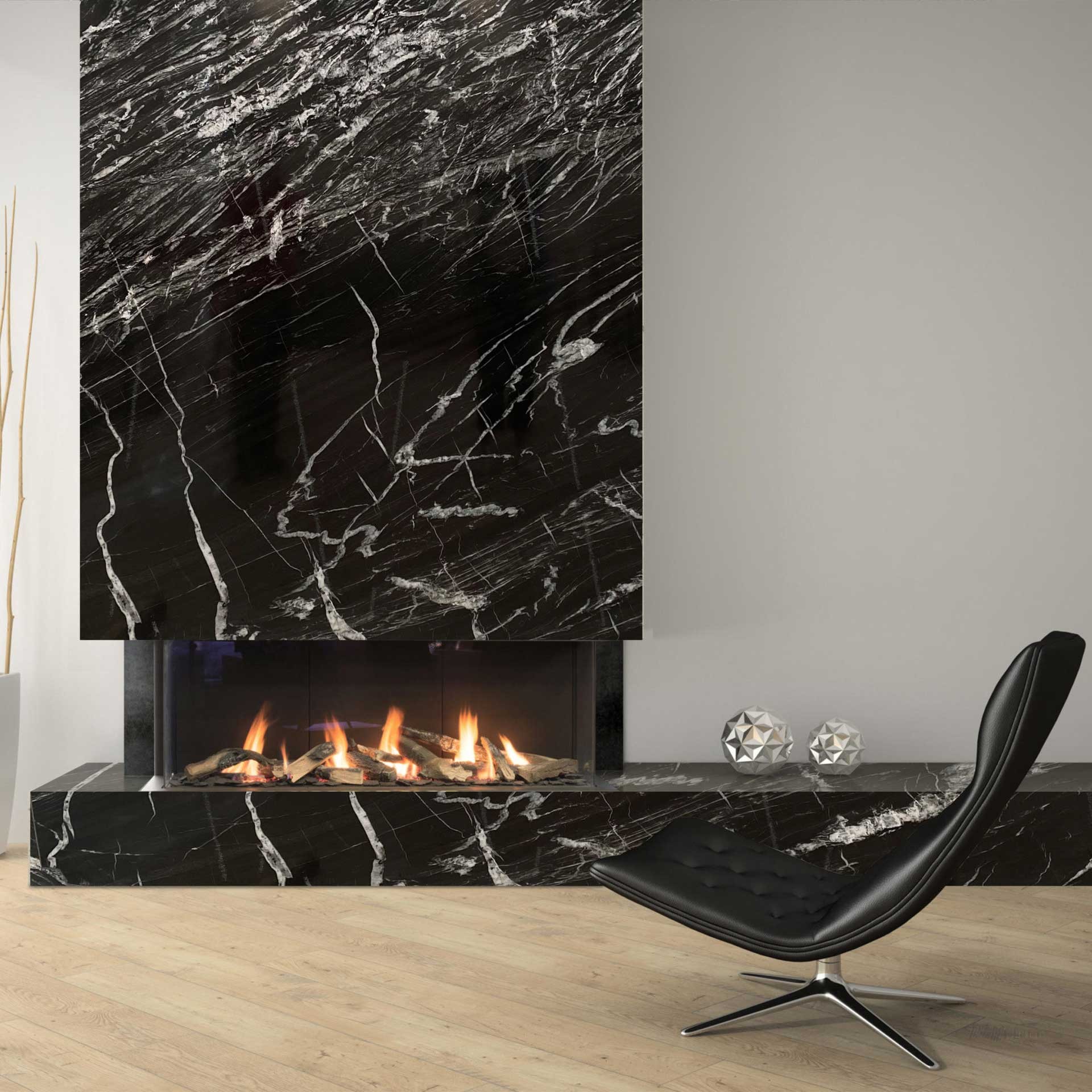 Réalisation n°1 du plan de travail Electric Black en Quartzite Texta
