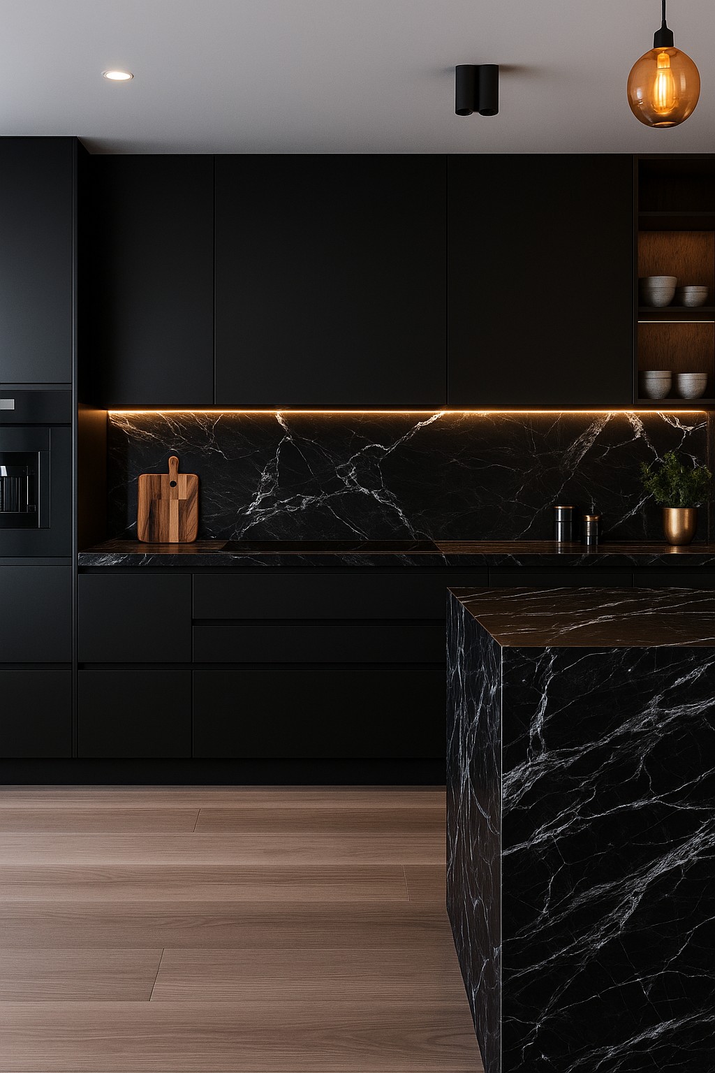 Réalisation n°2 du plan de travail Electric Black en Quartzite Texta