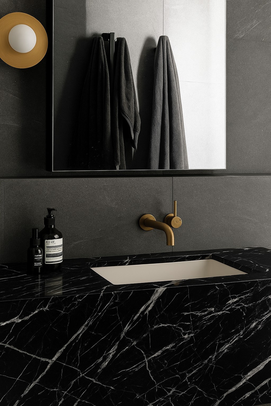 Réalisation n°3 du plan de travail Electric Black en Quartzite Texta