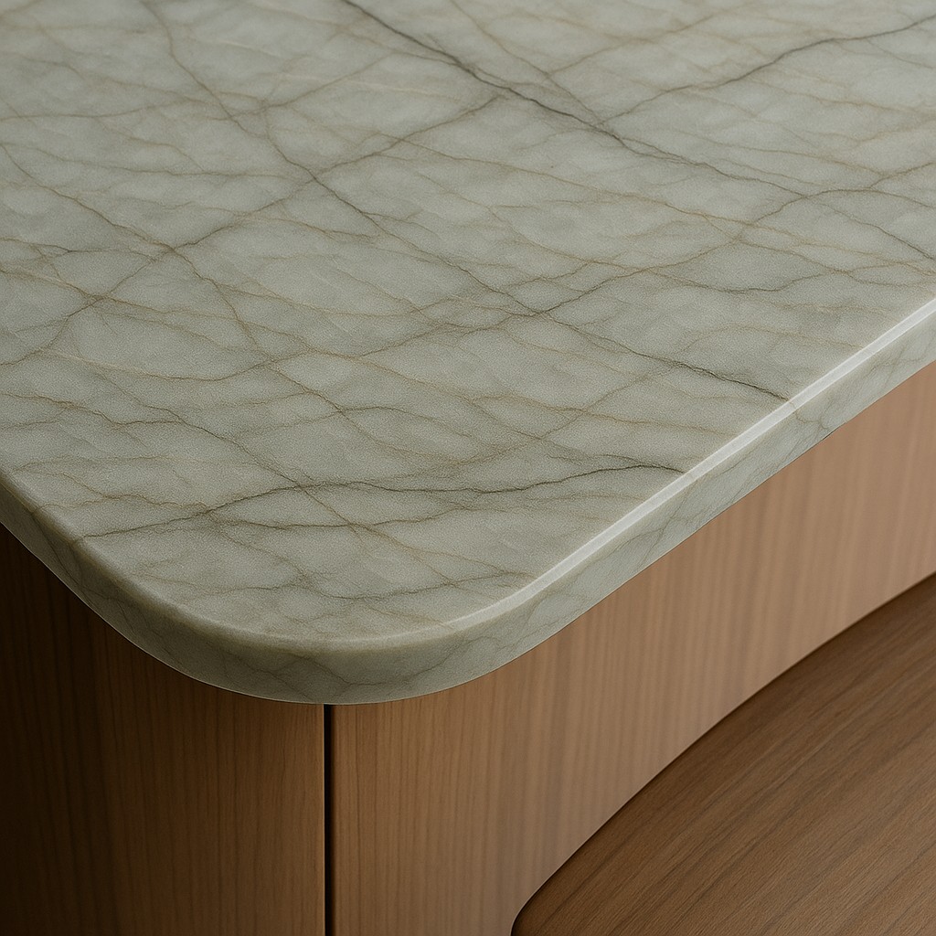 Réalisation n°4 du plan de travail Sea Pearl en Quartzite Texta