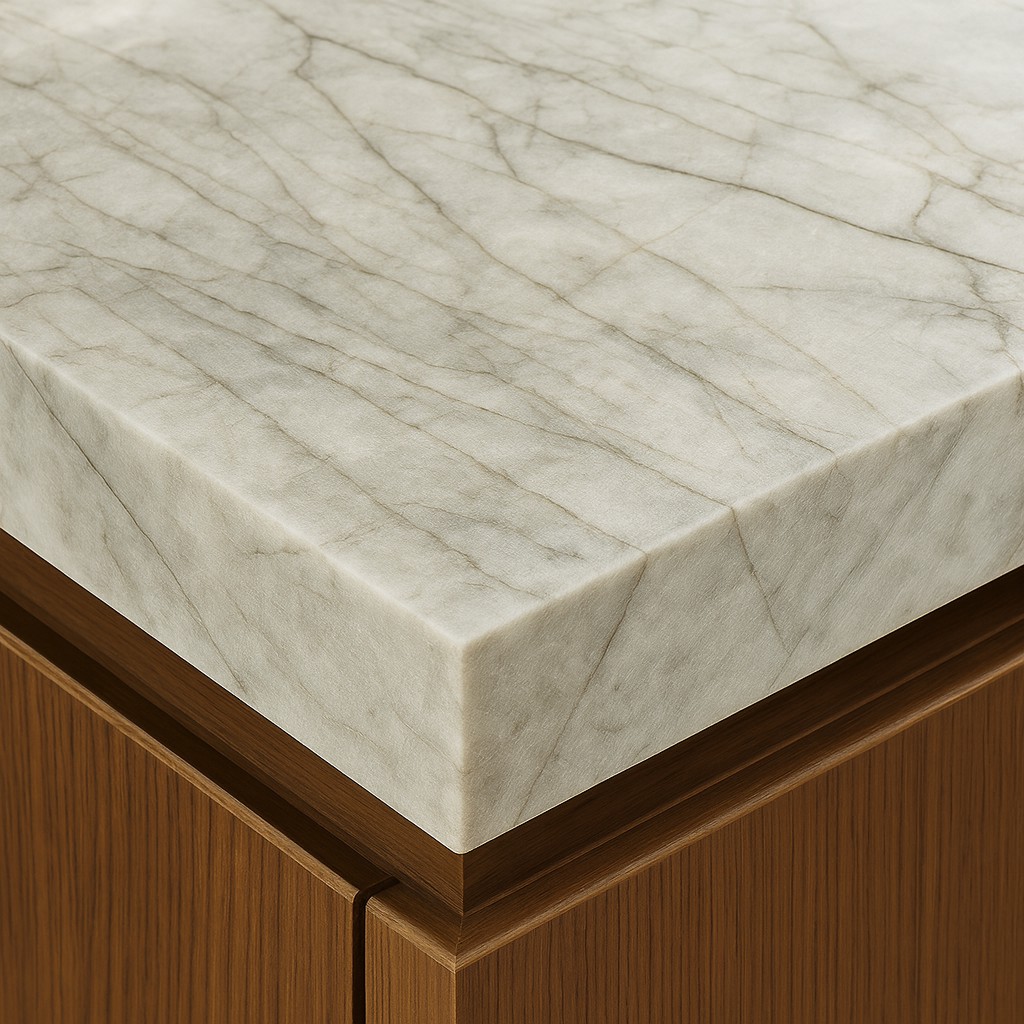 Réalisation n°5 du plan de travail Sea Pearl en Quartzite Texta