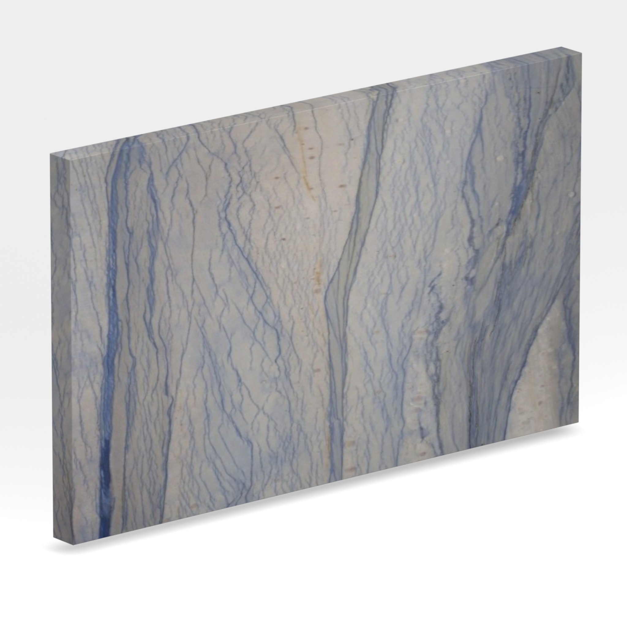 Rendu 3D de la tranche du coloris Bleu Macaubas en Quartzite