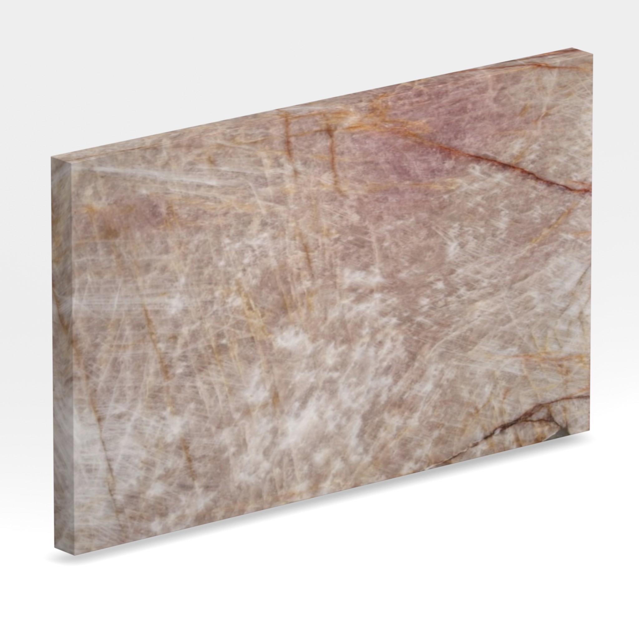 Rendu 3D de la tranche du coloris Cristal Pink en Quartzite