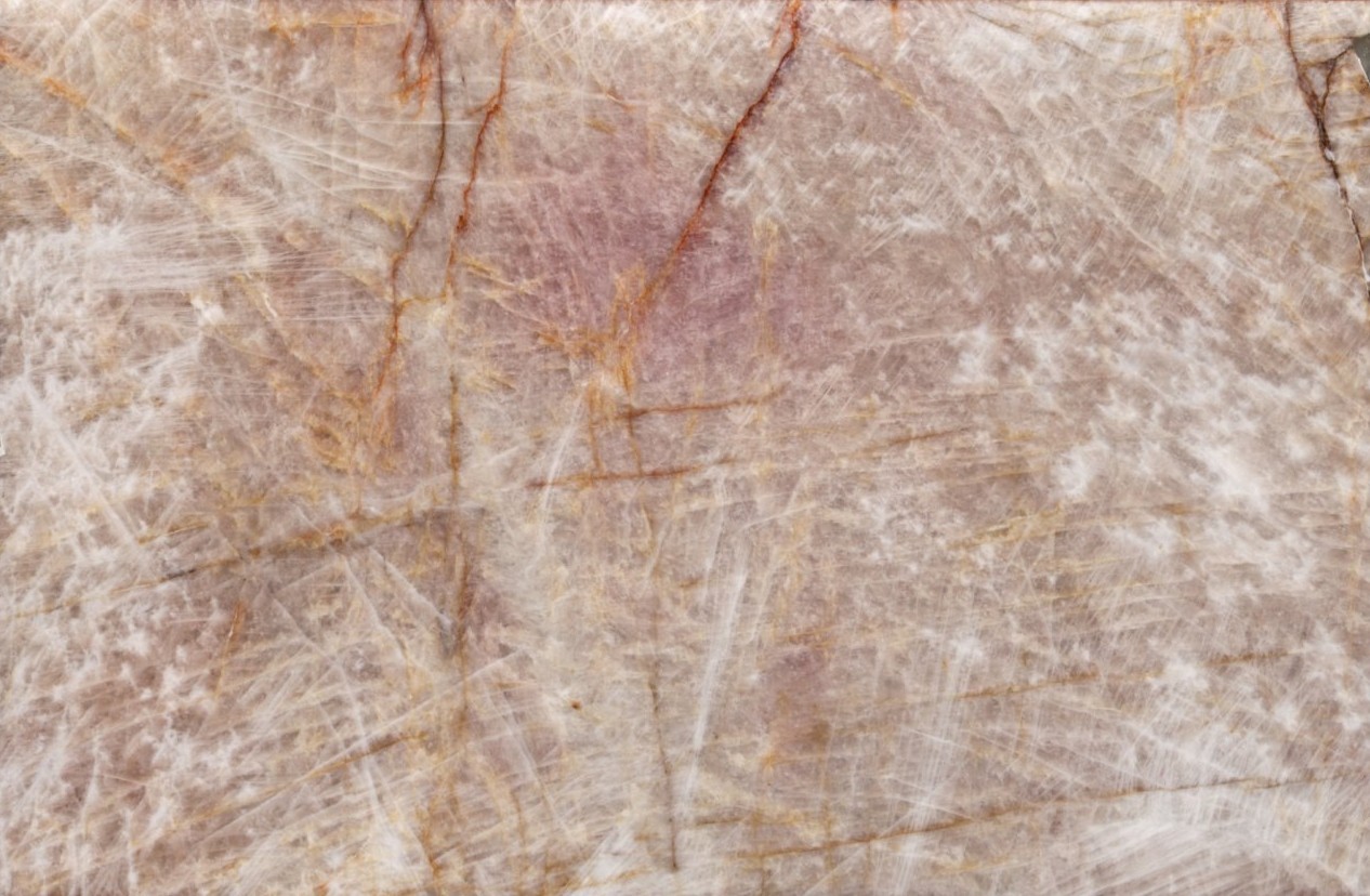 Épaisseur et finition de tranche du coloris Cristal Pink en Quartzite