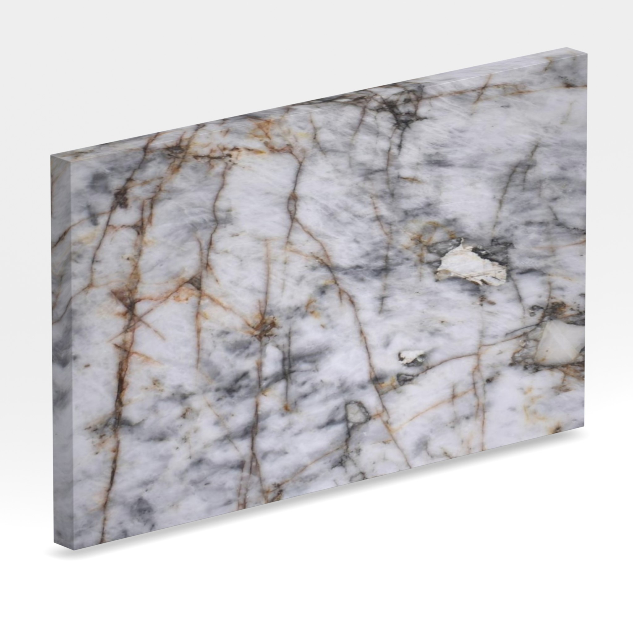 Rendu 3D de la tranche du coloris Crystal Smoke en Quartzite