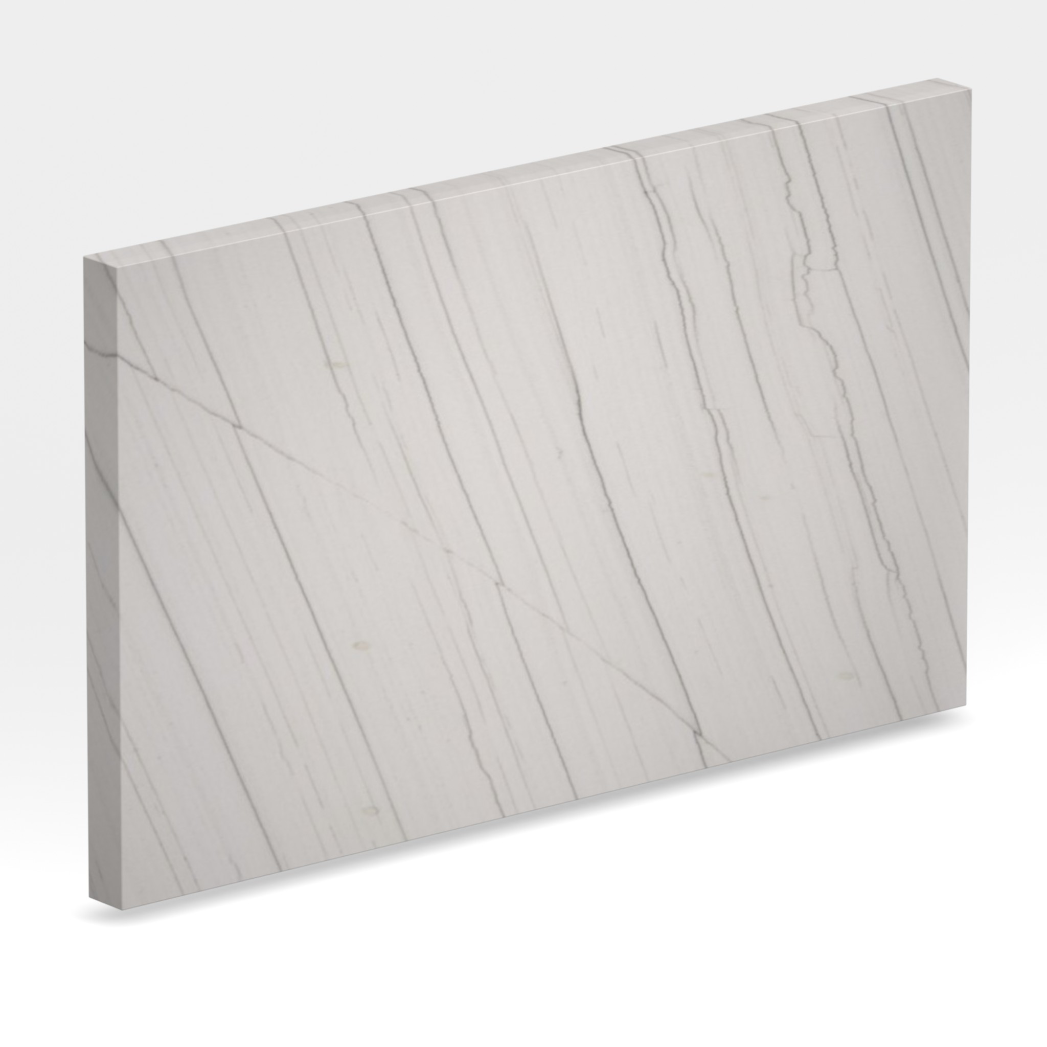 Rendu 3D de la tranche du coloris Domus White en Quartzite