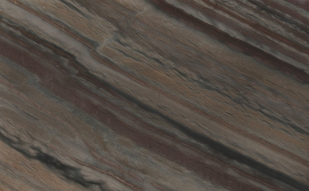 Épaisseur et finition de tranche du coloris Elegant Brown en Quartzite
