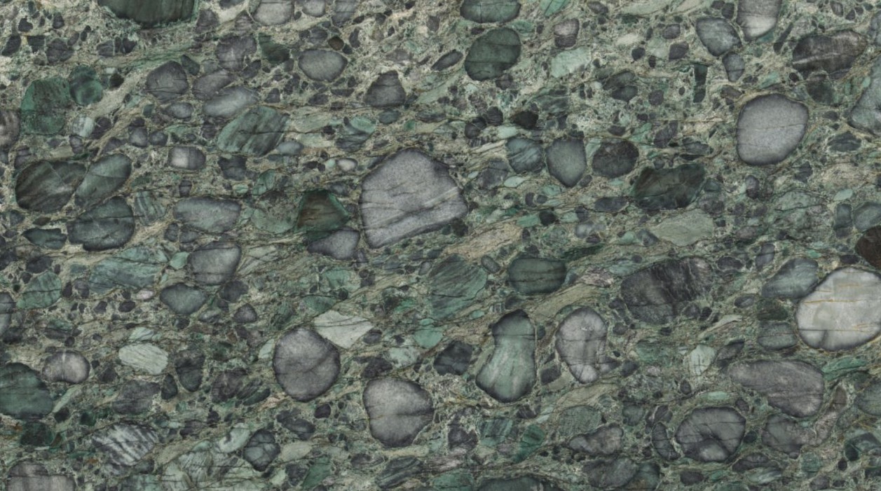 Épaisseur et finition de tranche du coloris Emerald Green en Quartzite