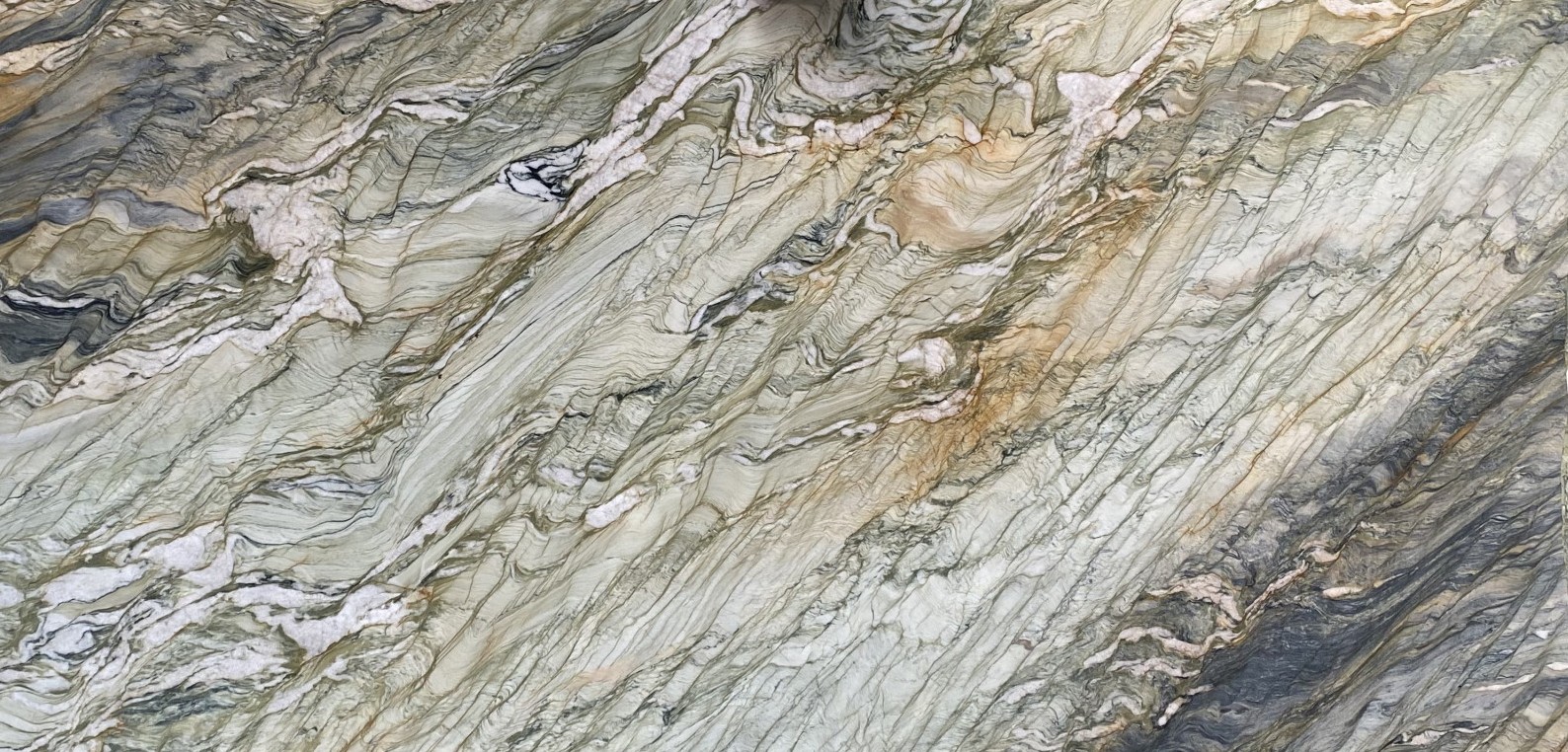 Épaisseur et finition de tranche du coloris Fusion Fashination en Quartzite