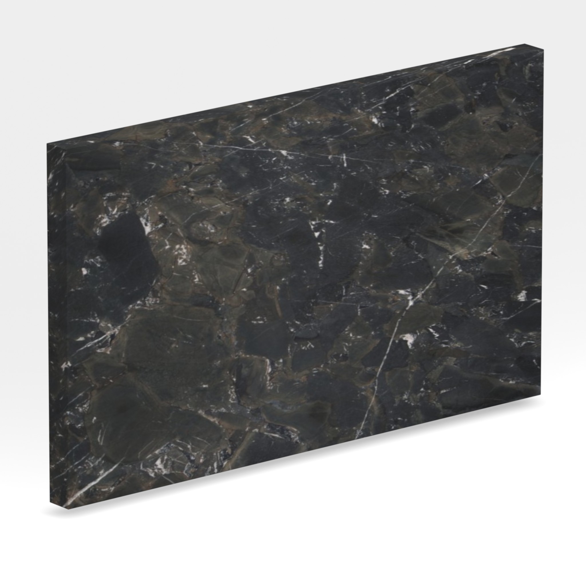 Rendu 3D de la tranche du coloris Infinity Brown en Quartzite