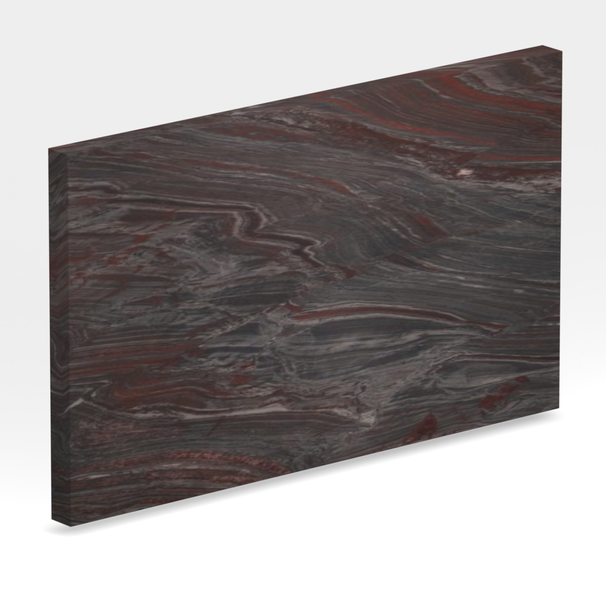 Rendu 3D de la tranche du coloris Iron Red en Quartzite
