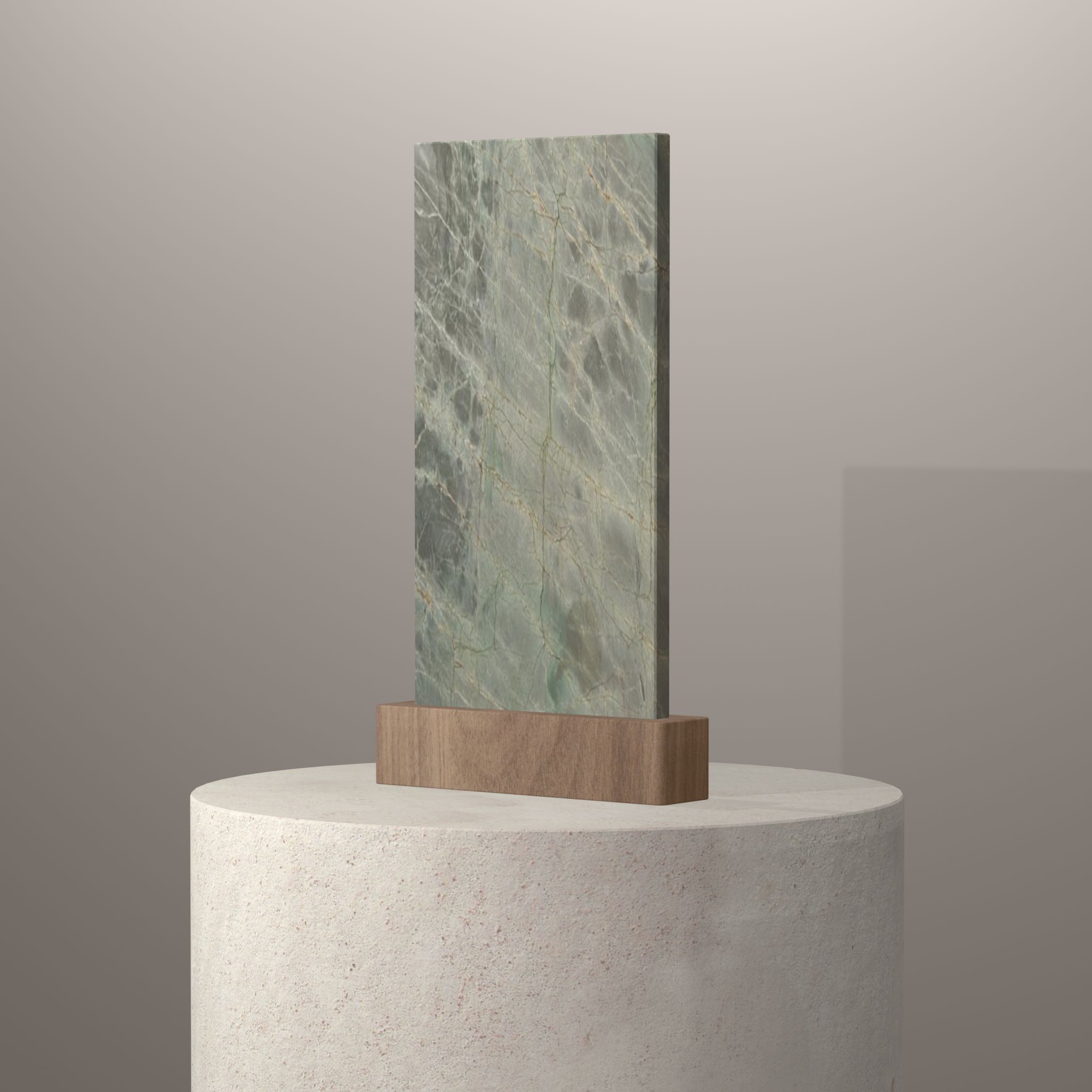 Rendu 3D du coloris J'adore sur piédestal