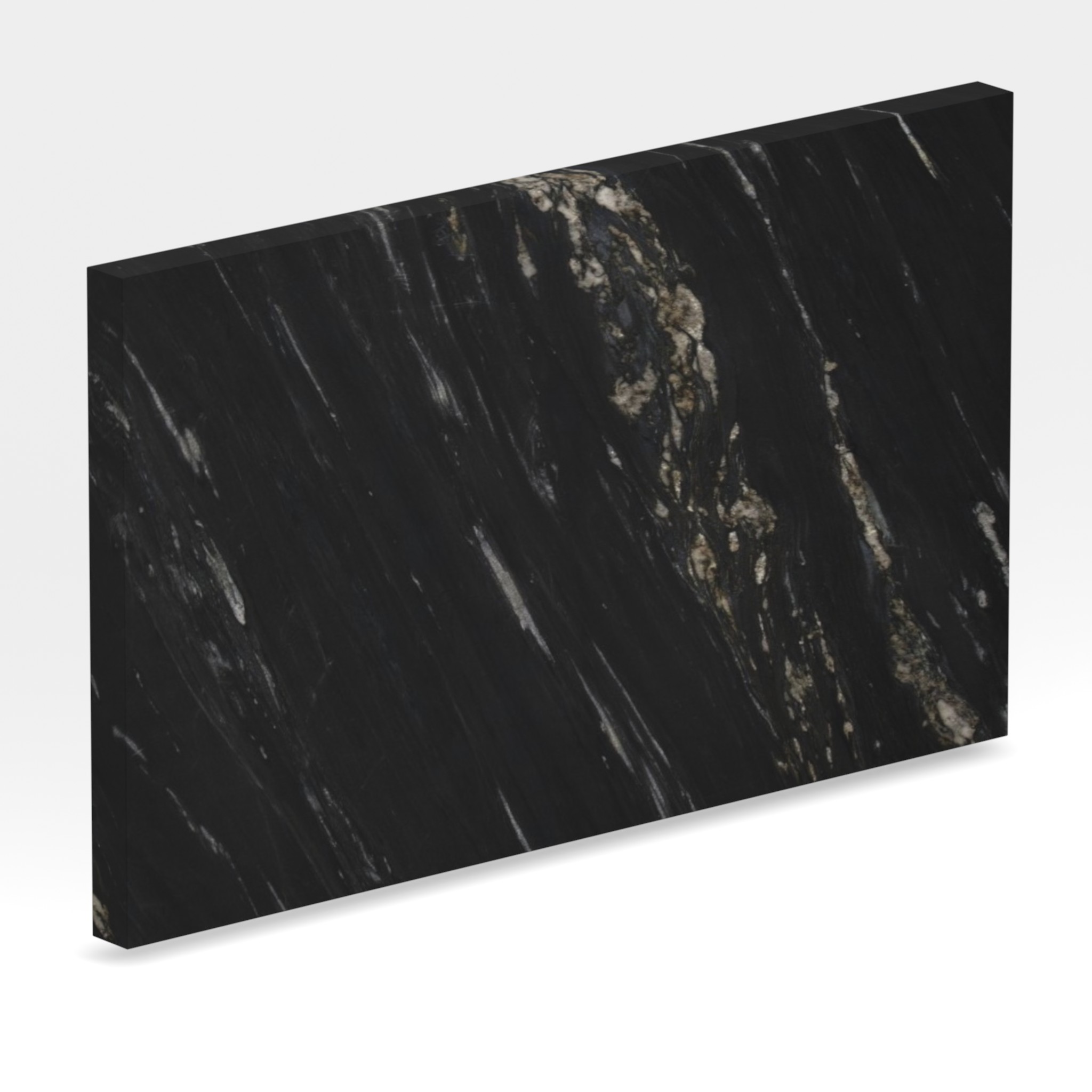 Rendu 3D de la tranche du coloris Kuroca en Quartzite