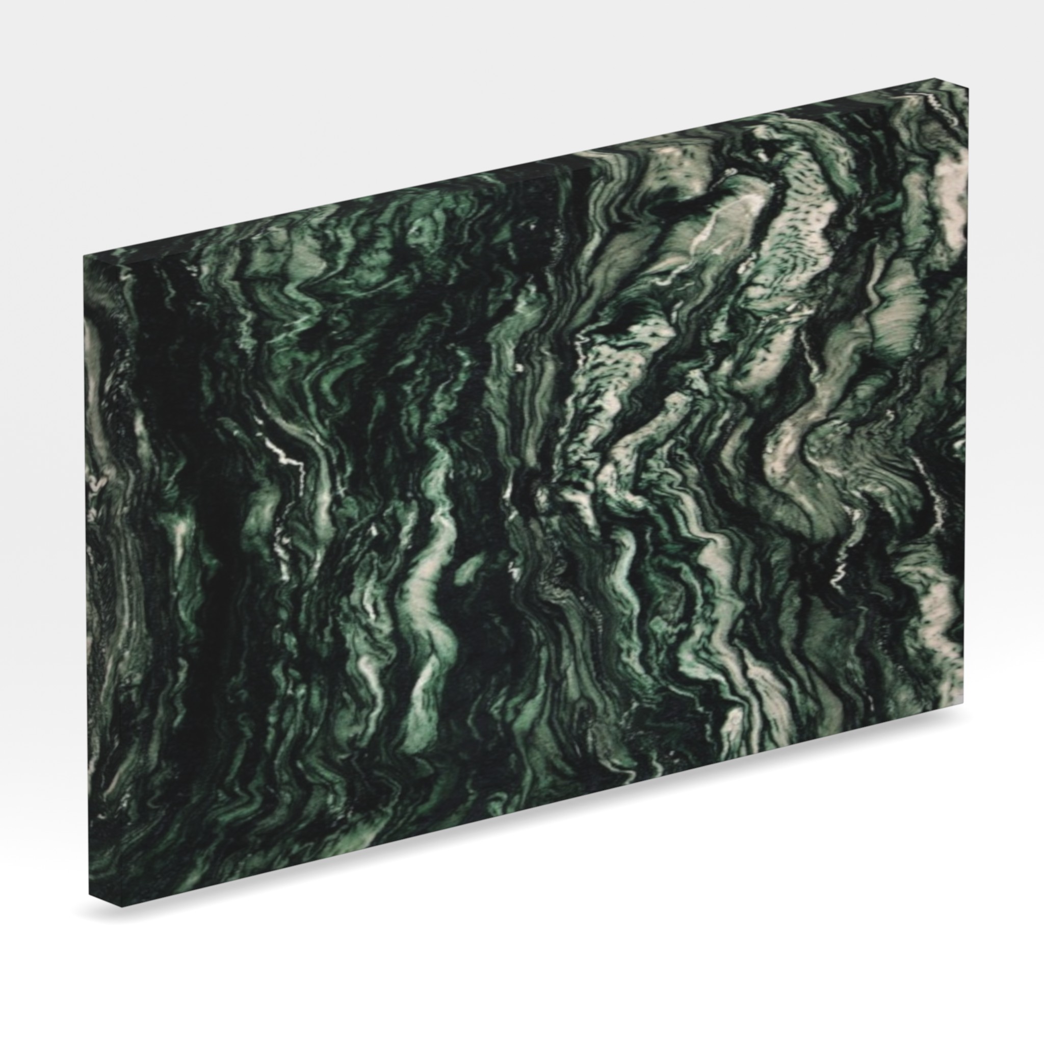 Rendu 3D de la tranche du coloris Verde Lapponia en Quartzite