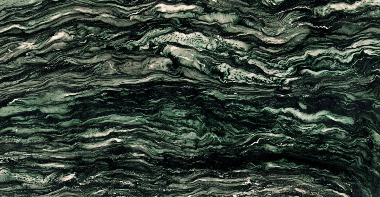 Épaisseur et finition de tranche du coloris Verde Lapponia en Quartzite