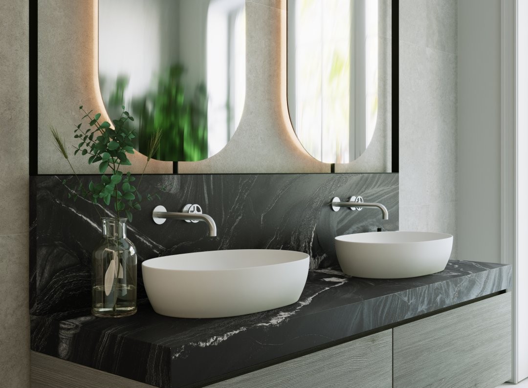 Réalisation n°3 du plan de travail Black Tempest en Quartzite
