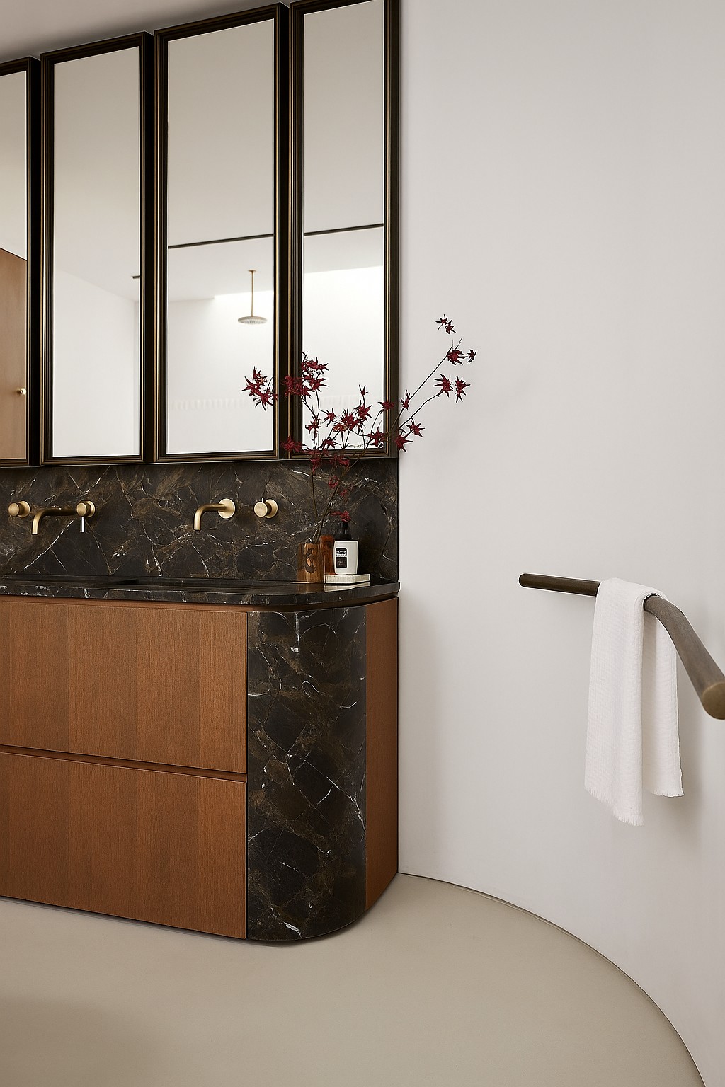 Réalisation n°2 du plan de travail Infinity Brown en Quartzite