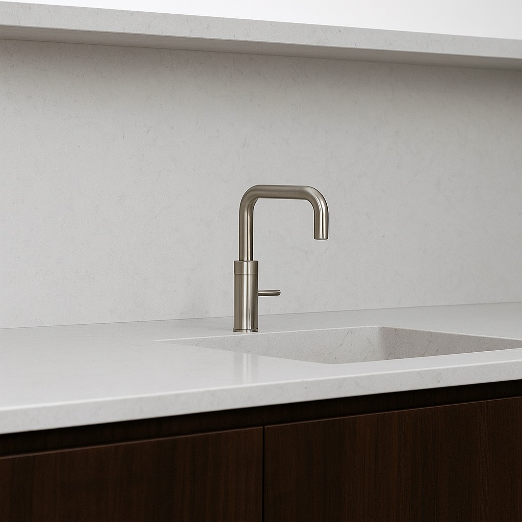 Réalisation n°2 du plan de travail Volcano Fog en Pierre Recyclee Compac