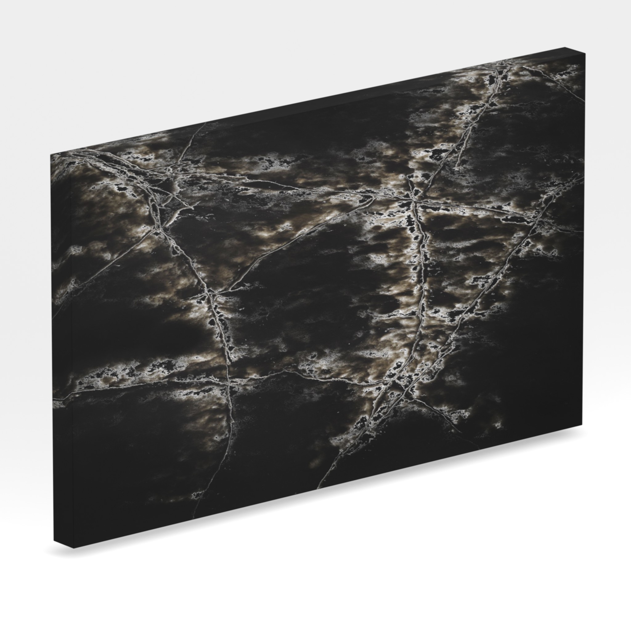Rendu 3D de la tranche du coloris Ice Black en Quartz Compac