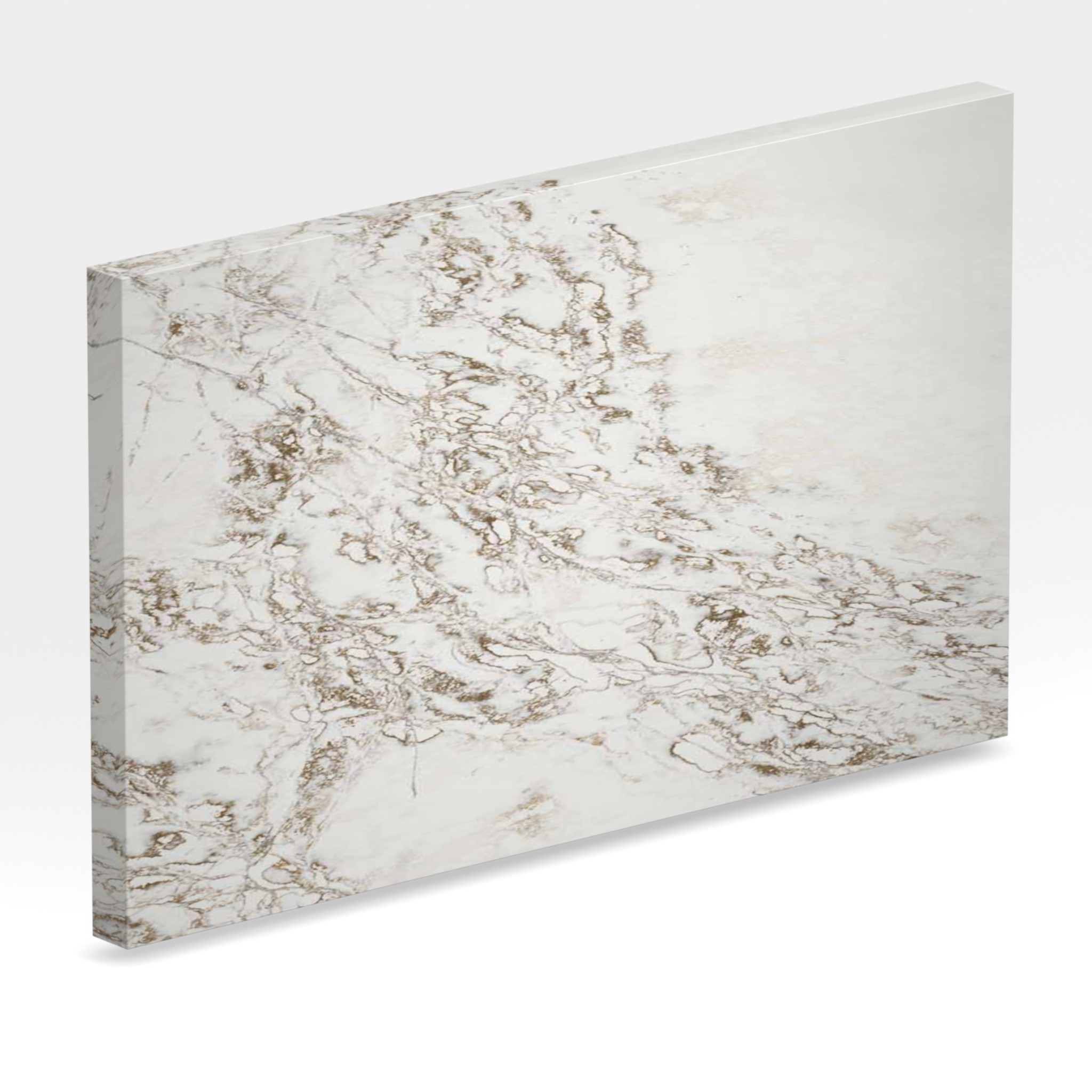 Rendu 3D de la tranche du coloris Ice Max Gold en Quartz Compac