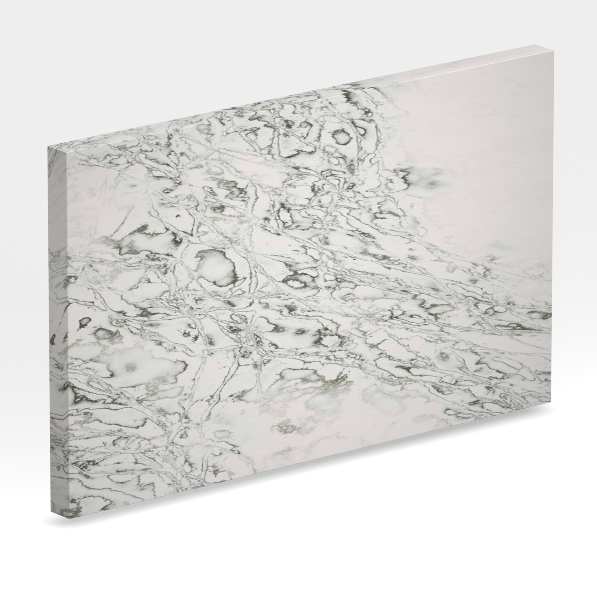 Rendu 3D de la tranche du coloris Ice Max Green en Quartz Compac