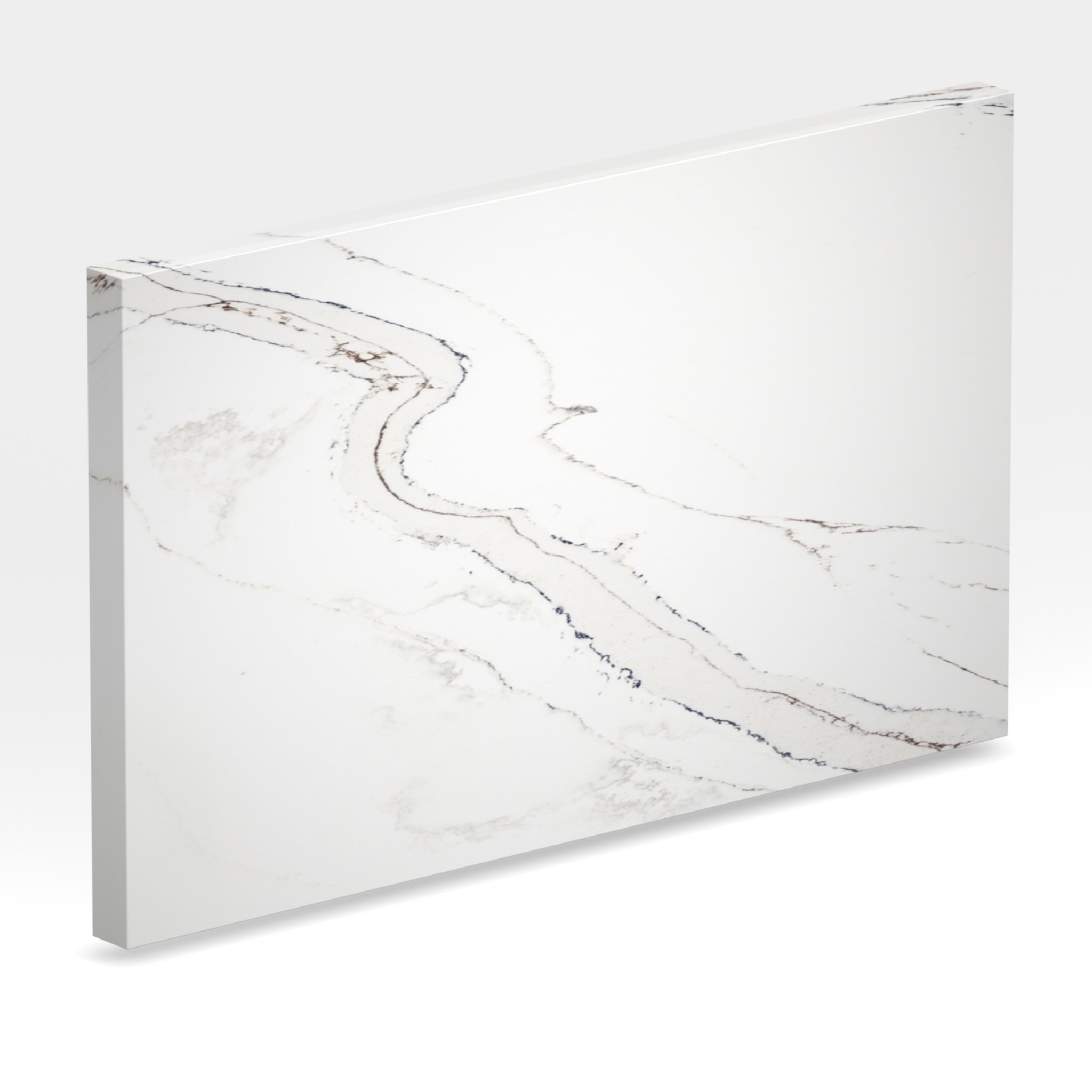 Rendu 3D de la tranche du coloris Luxury Borghini en Quartz Compac