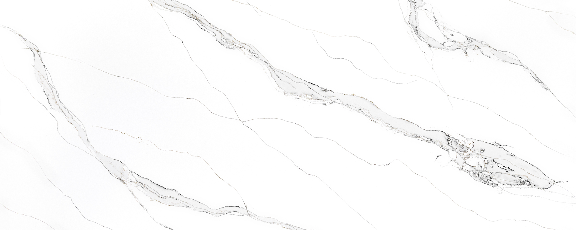 Épaisseur et finition de tranche du coloris Luxury Vagli Macchia Vecchia en Quartz Compac