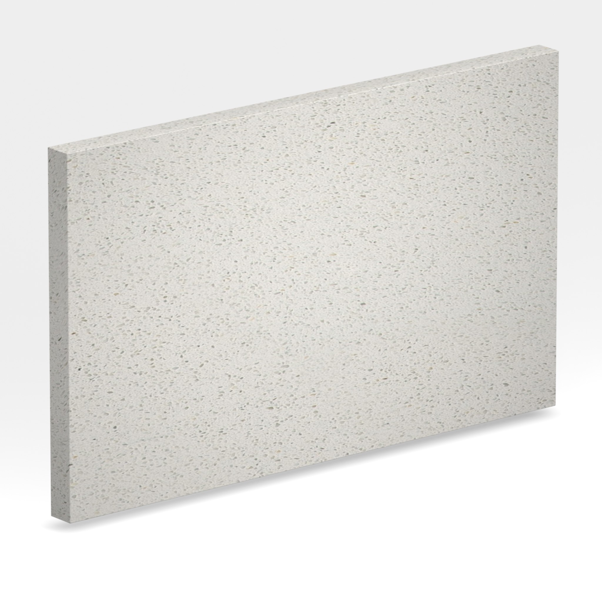 Rendu 3D de la tranche du coloris Snow en Quartz Compac
