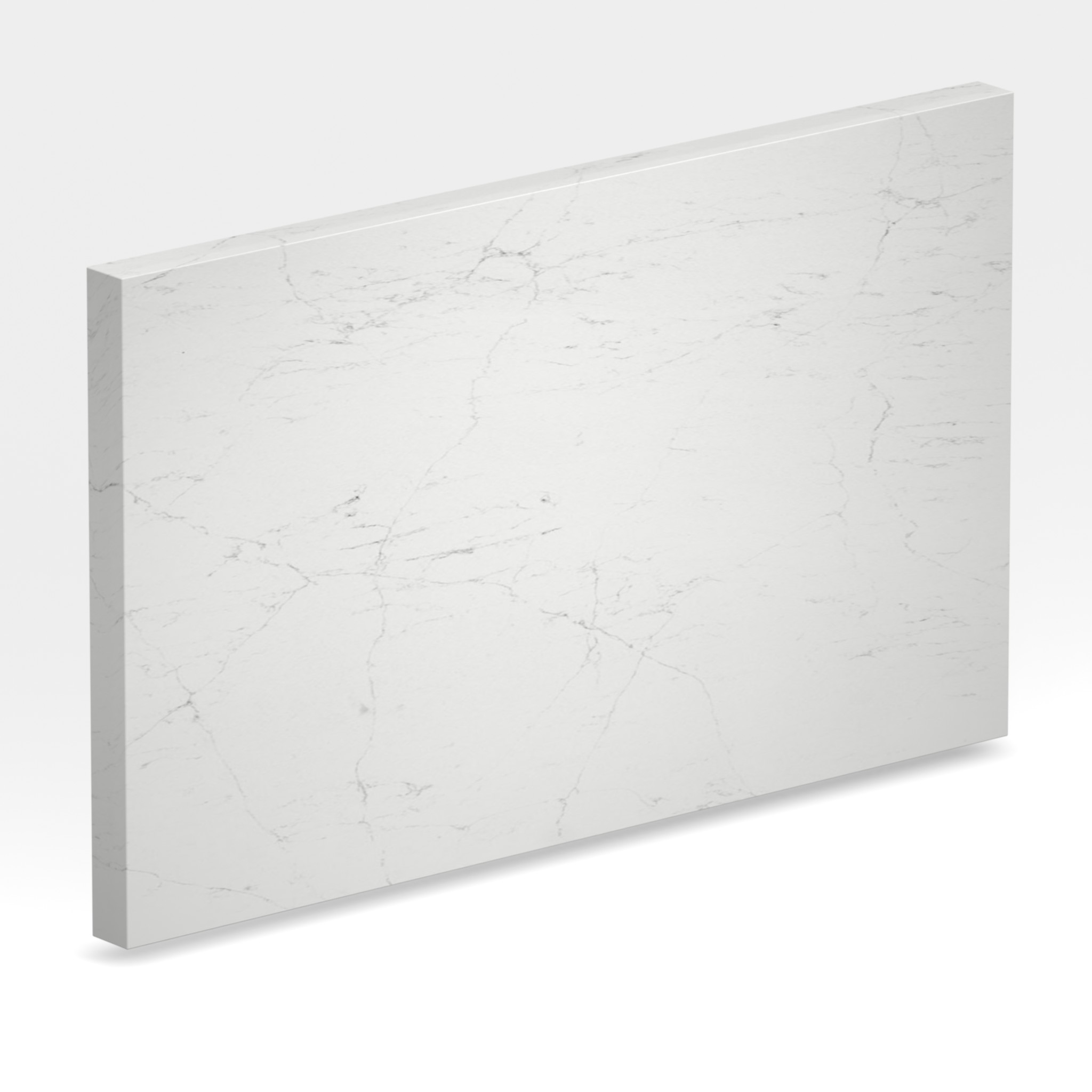 Rendu 3D de la tranche du coloris Unique Arabescato en Quartz Compac