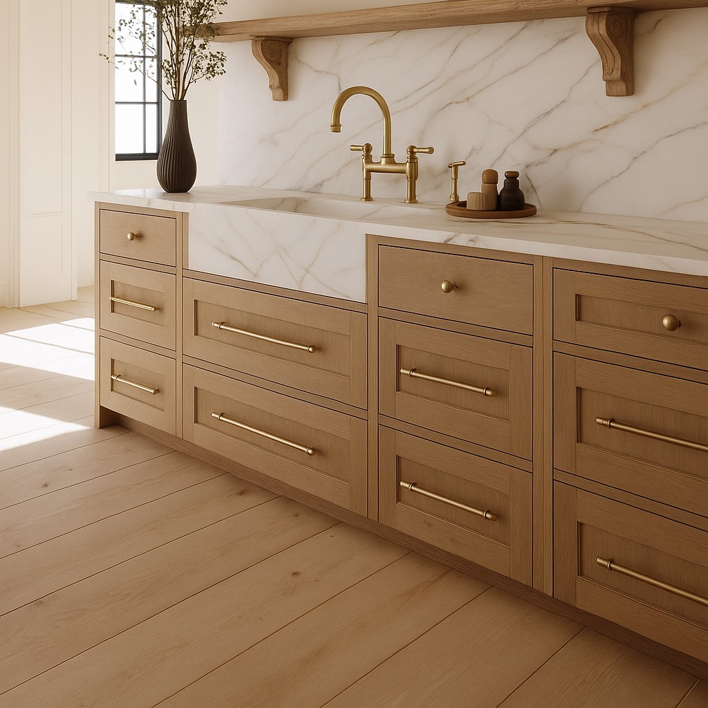 Réalisation n°1 du plan de travail Luxury Vagli Macchia Vecchia en Quartz Compac