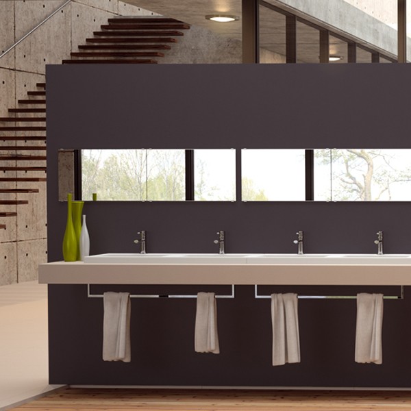 Réalisation n°1 du plan de travail Smoke Gray en Quartz Compac