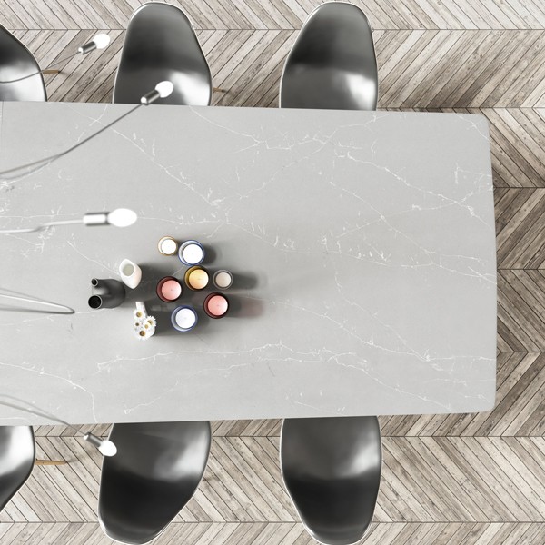 Réalisation n°5 du plan de travail Unique Argento en Quartz Compac
