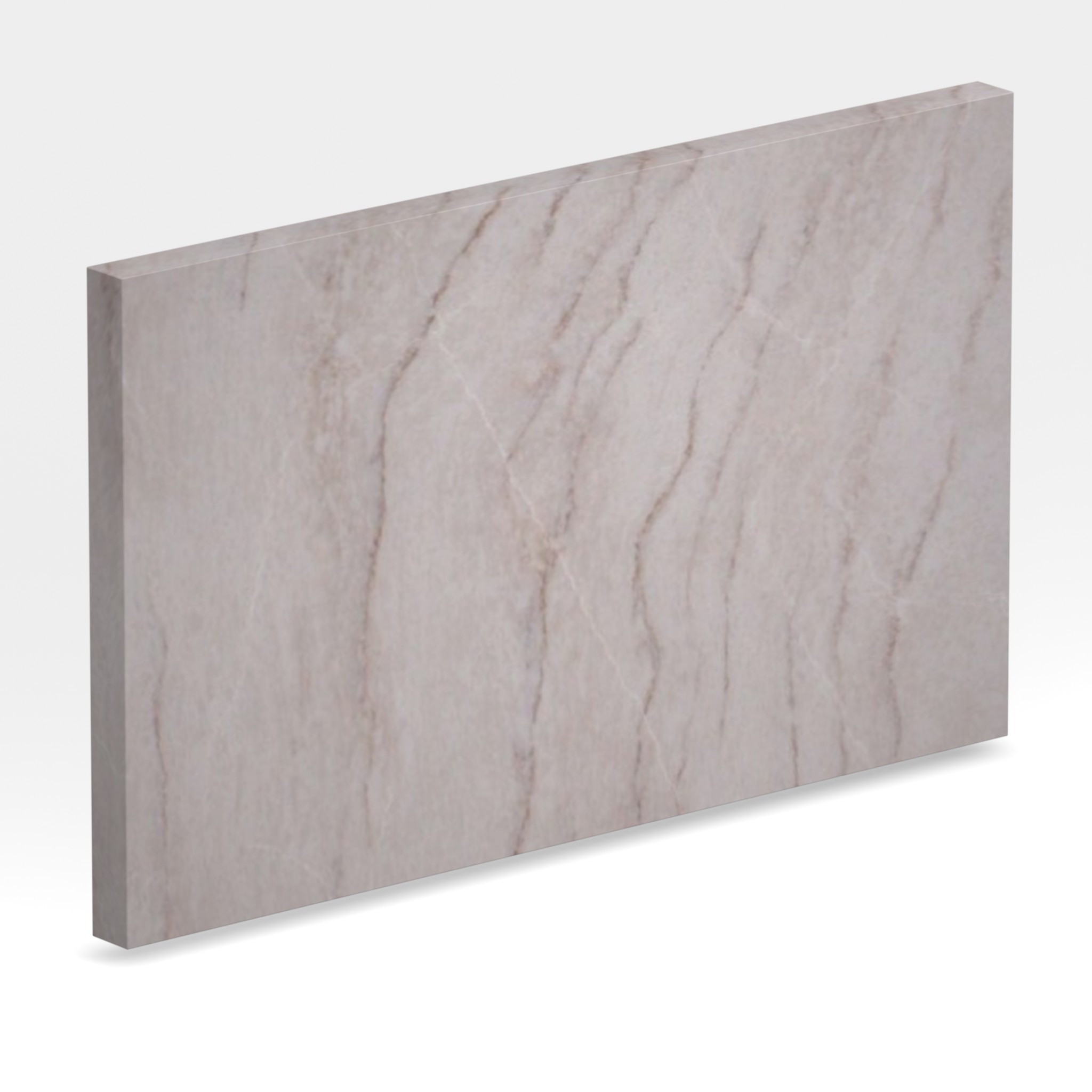Rendu 3D de la tranche du coloris Calacatta Taj en Quartz Mstone