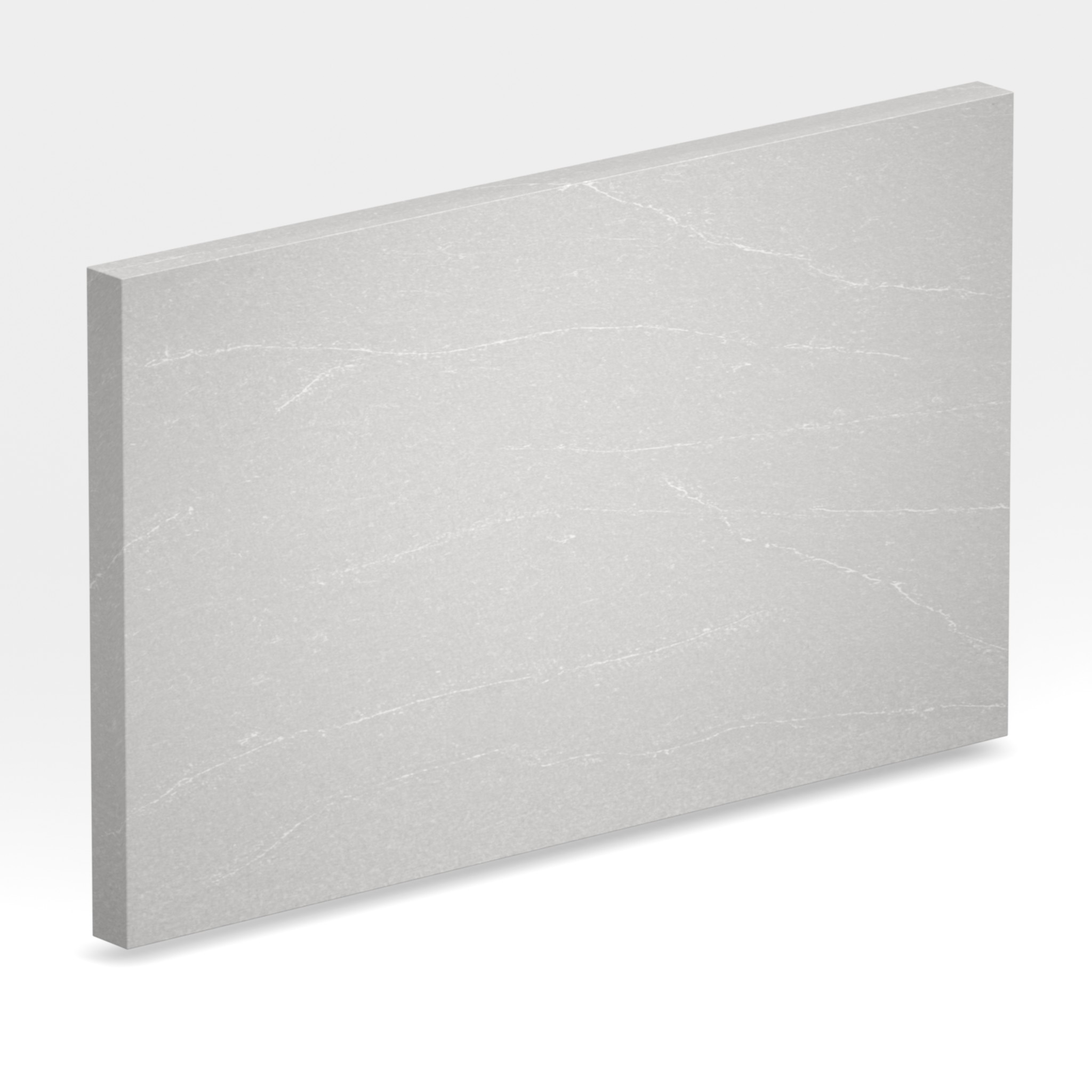 Rendu 3D de la tranche du coloris Desert Silver en Quartz Silestone