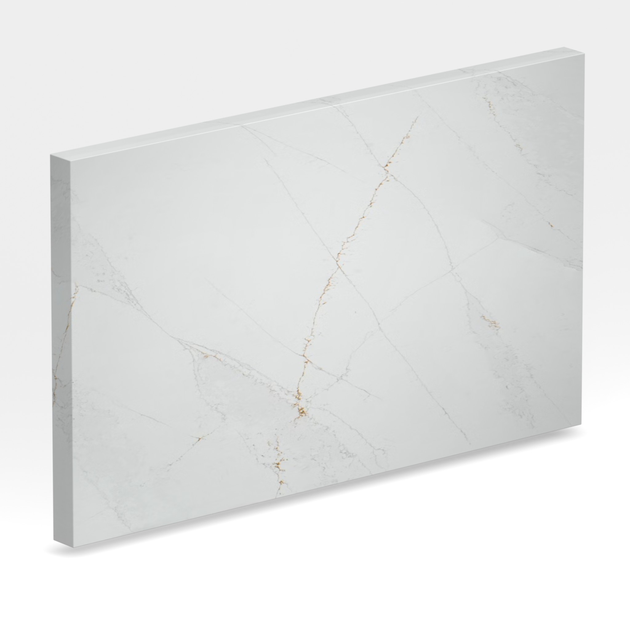 Rendu 3D de la tranche du coloris Ethereal Glow en Quartz Silestone
