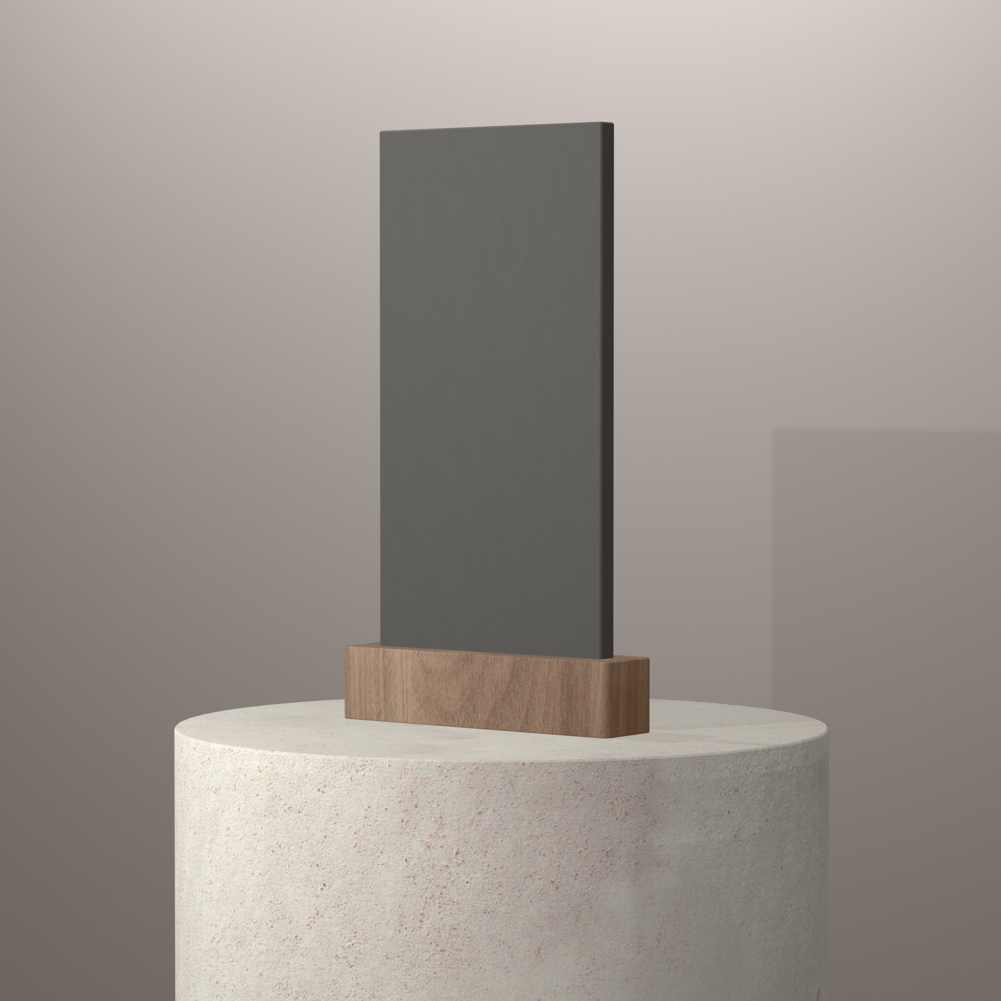 Rendu 3D du coloris Gris Expo en Quartz Silestone sur piédestal