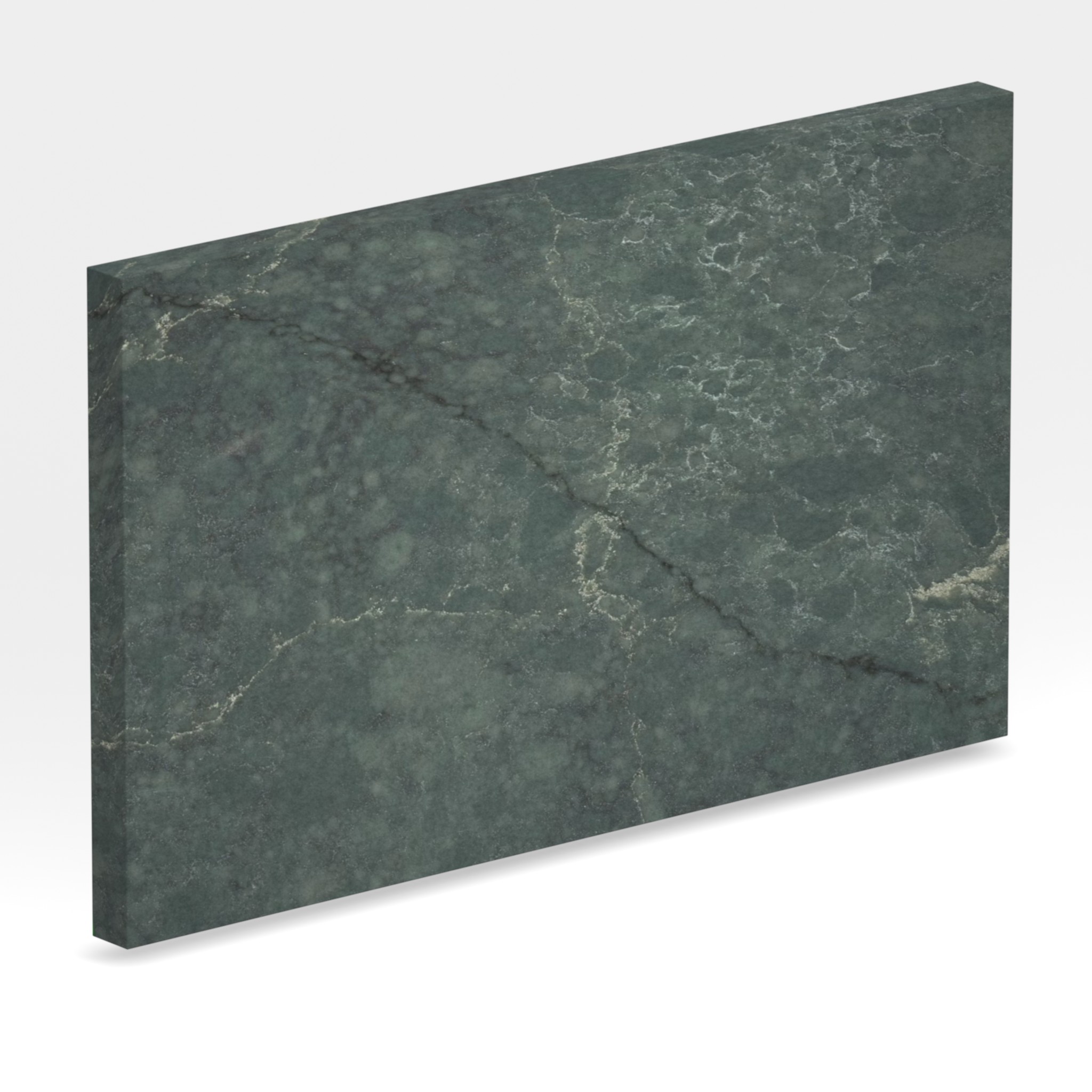 Rendu 3D de la tranche du coloris Jardin Emerald en Quartz Silestone