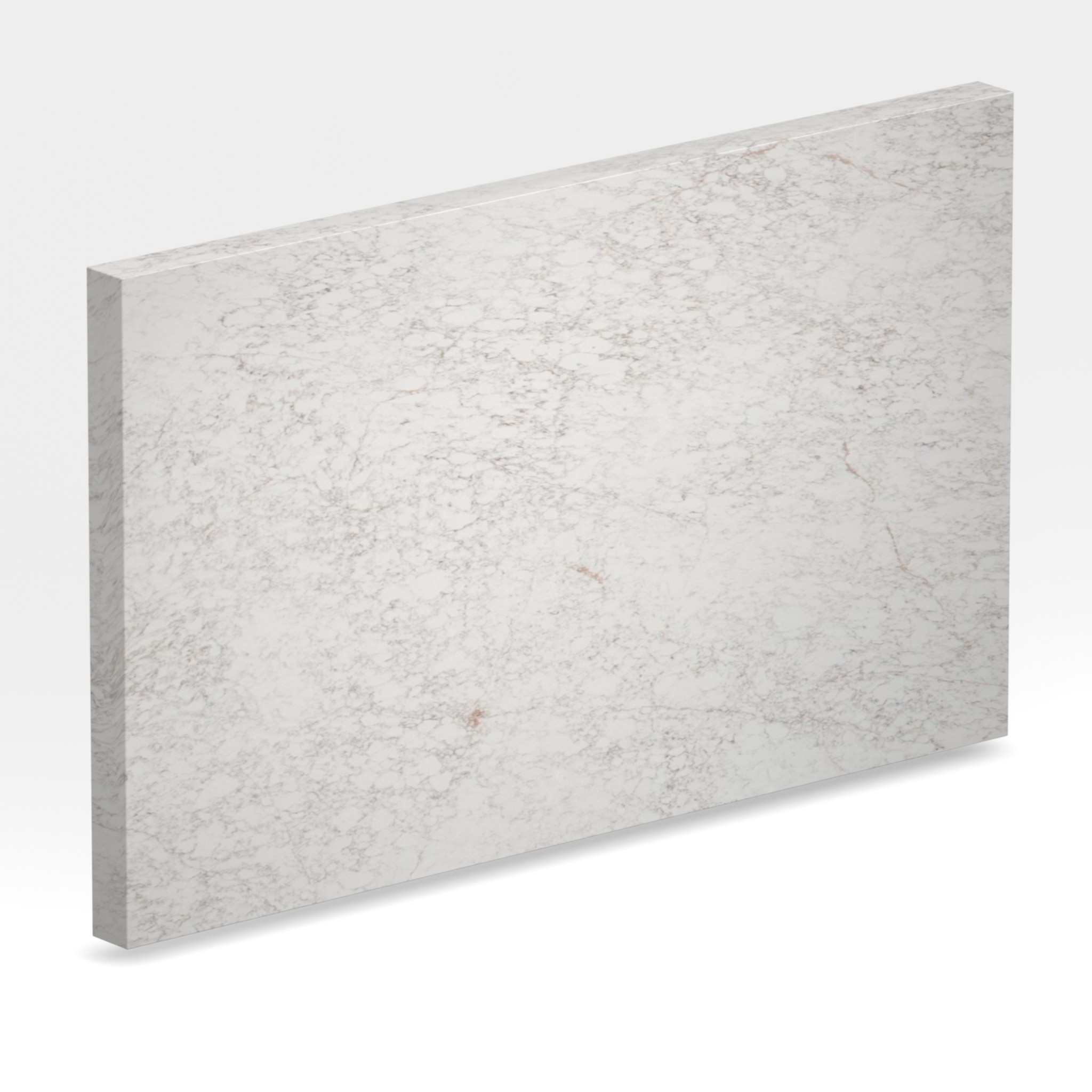 Rendu 3D de la tranche du coloris Rivière Rose en Quartz Silestone