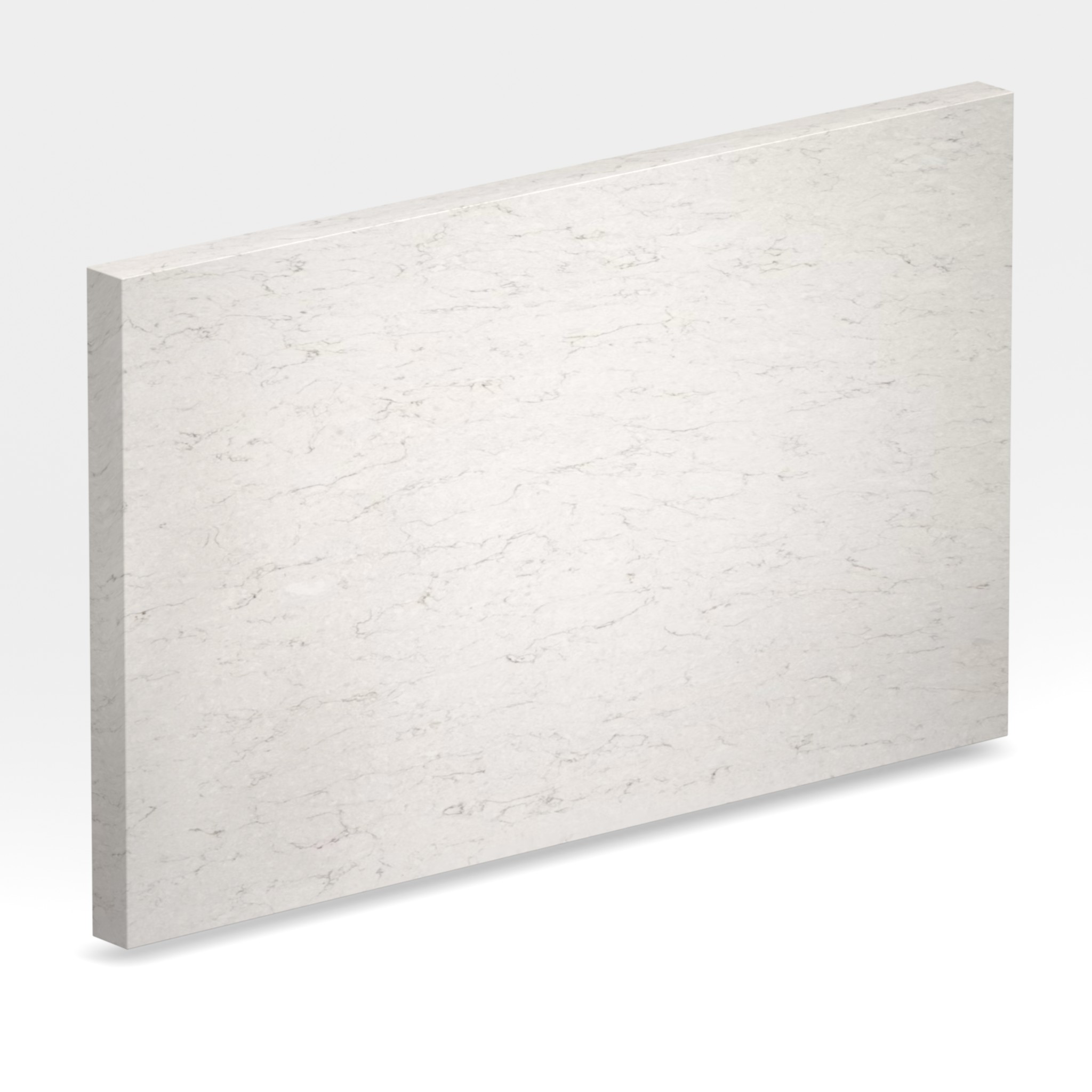 Rendu 3D de la tranche du coloris Snowy Ibiza en Quartz Silestone