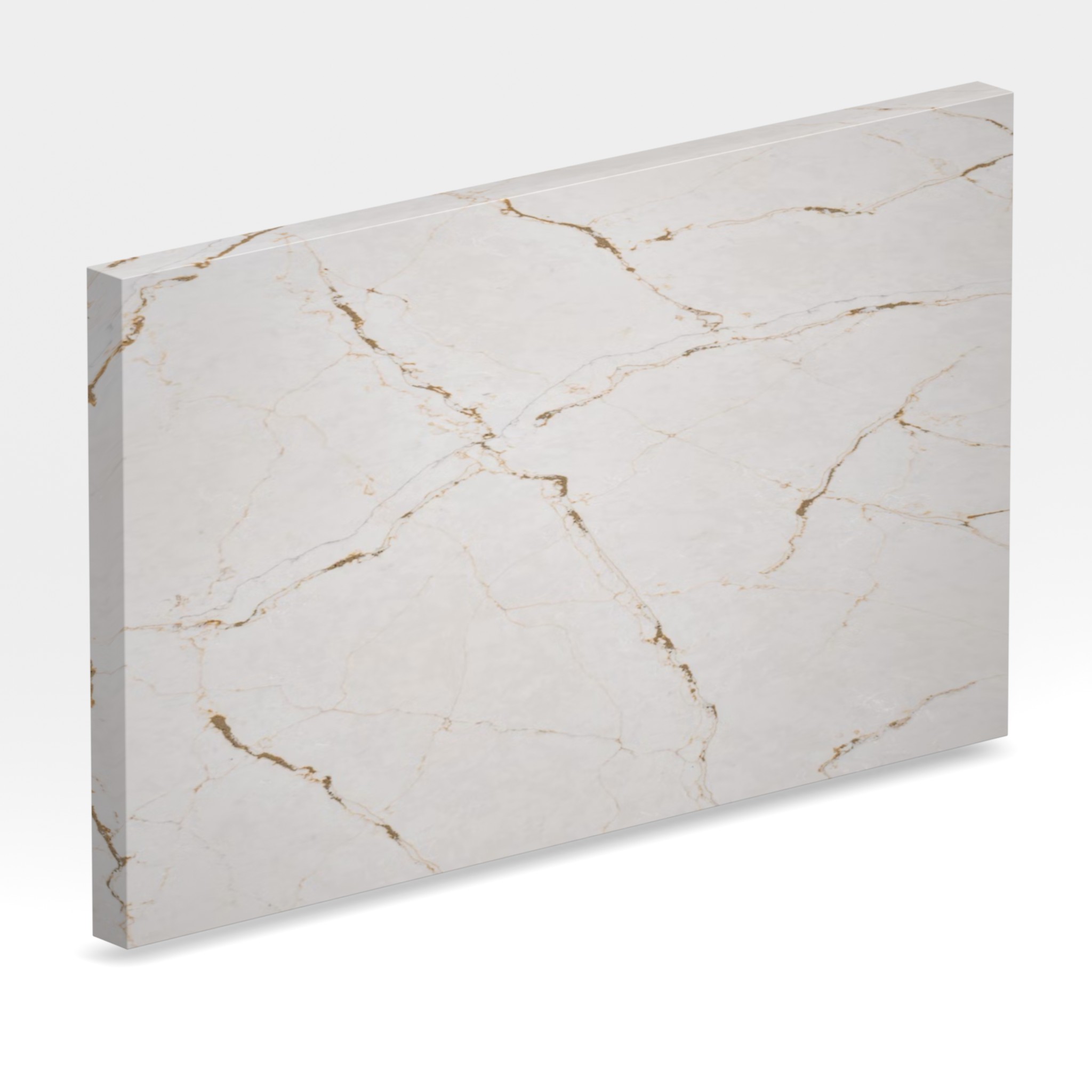 Rendu 3D de la tranche du coloris Versailles ivory en Quartz Silestone